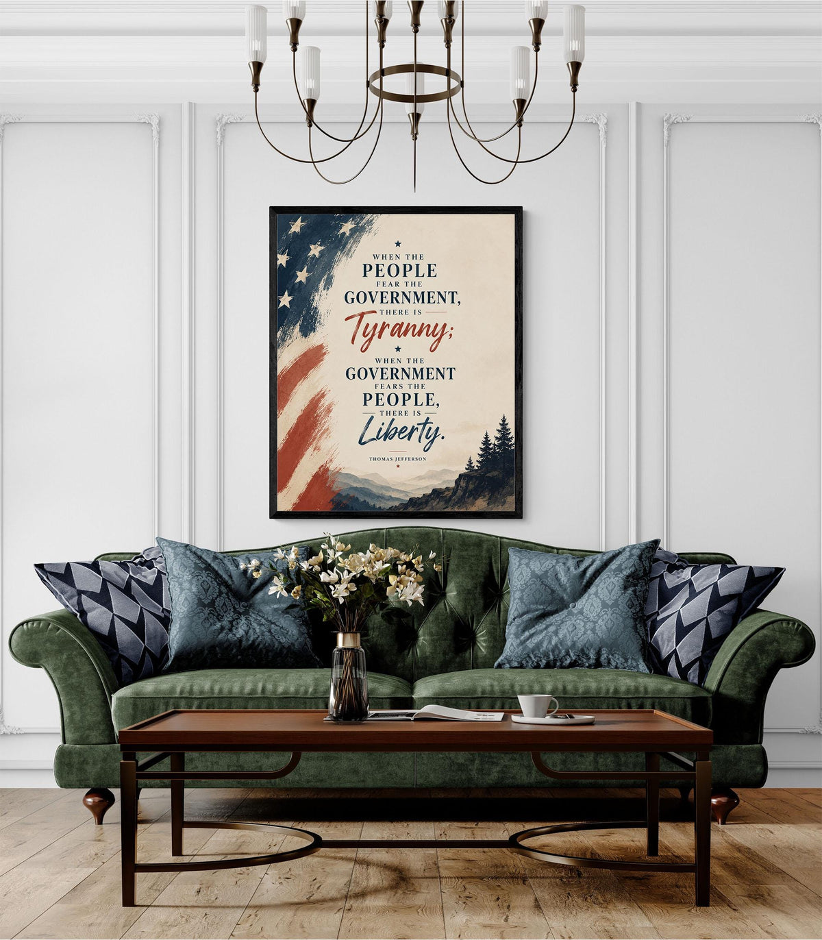 Thomas Jefferson Art Print | When The People Fear The Government There Is Tyranny | History | American President | Patriotic Home Decor