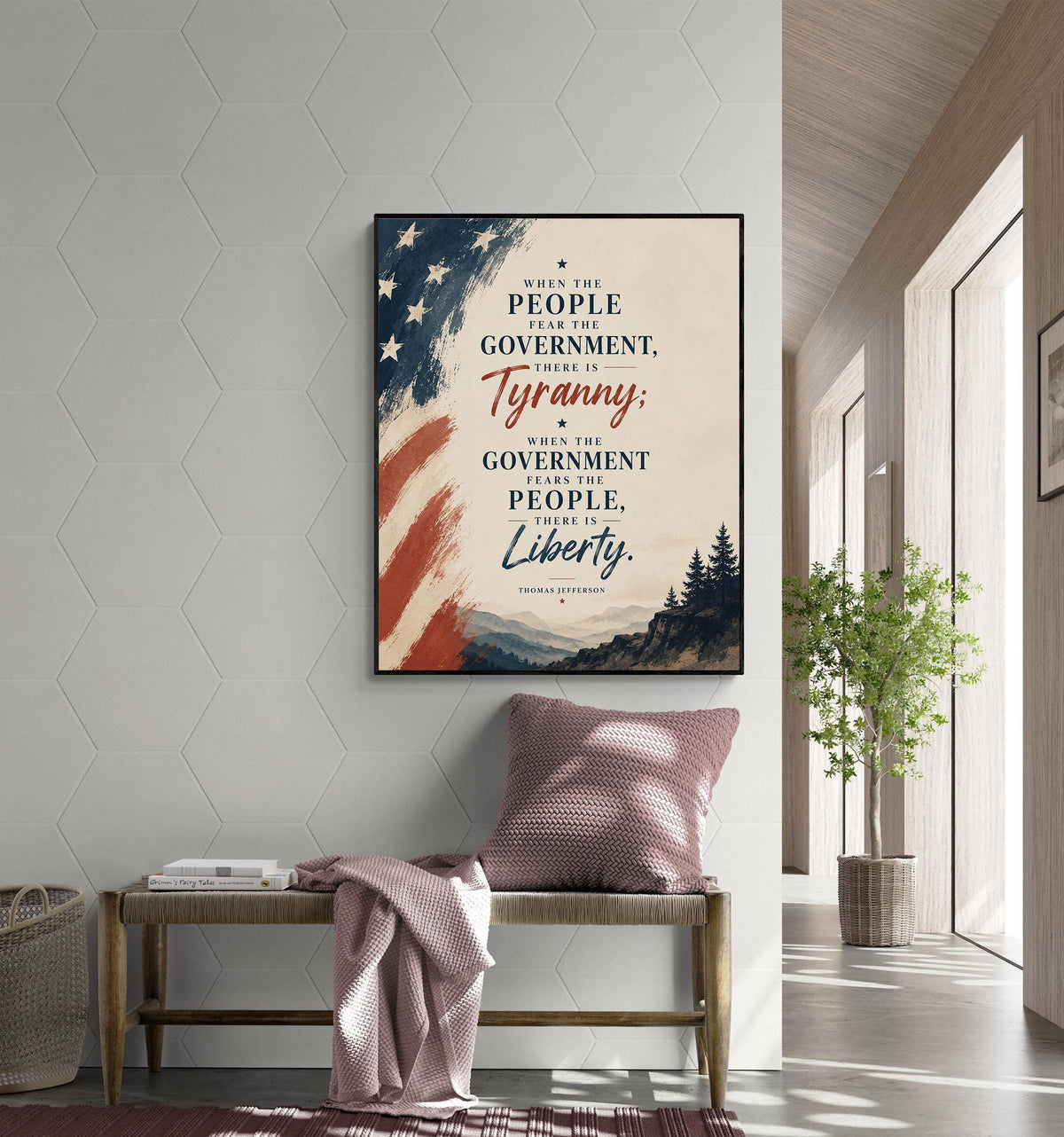 Thomas Jefferson Art Print | When The People Fear The Government There Is Tyranny | History | American President | Patriotic Home Decor