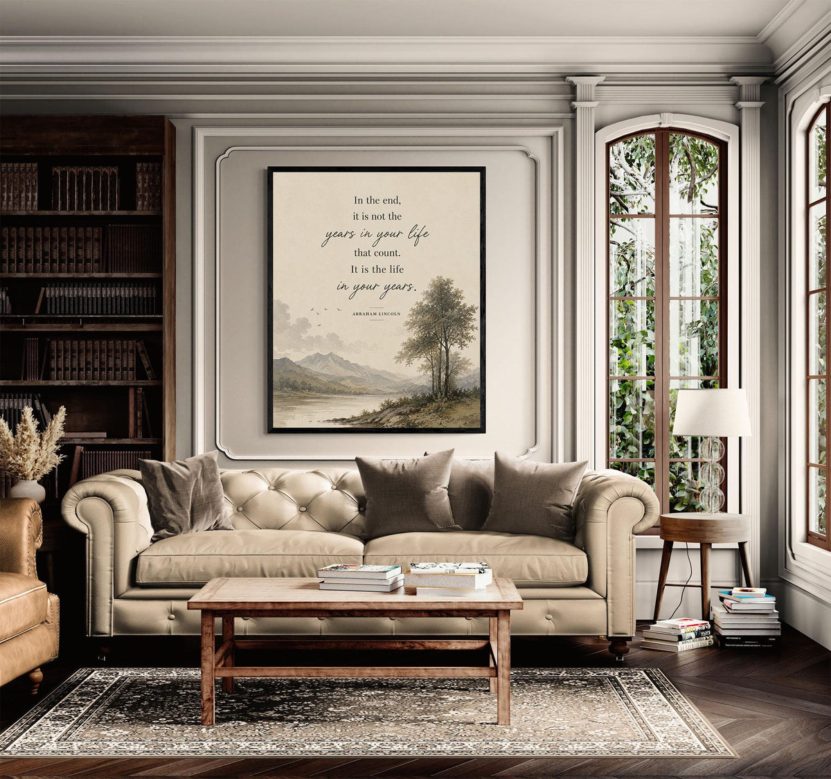 Abraham Lincoln Quote Art Print | In The End | It Is The Life In Your Years | US President | Home Decor | Motivational History Poster