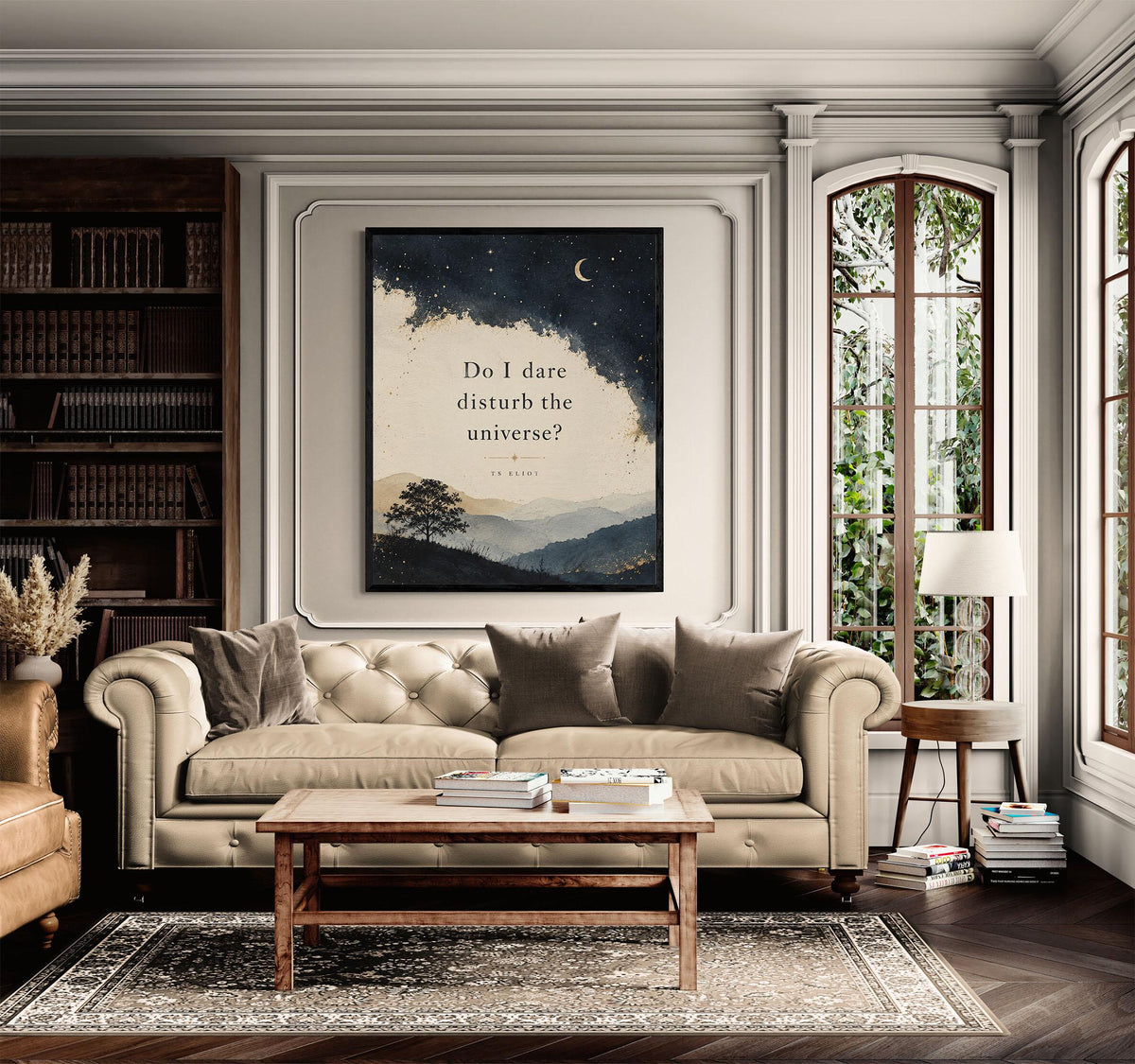Do I Dare Disturb the Universe Wall Art Print | T.S. Eliot Quote | Literary Wall Art | Living Room | Inspirational Prufrock Home Decor