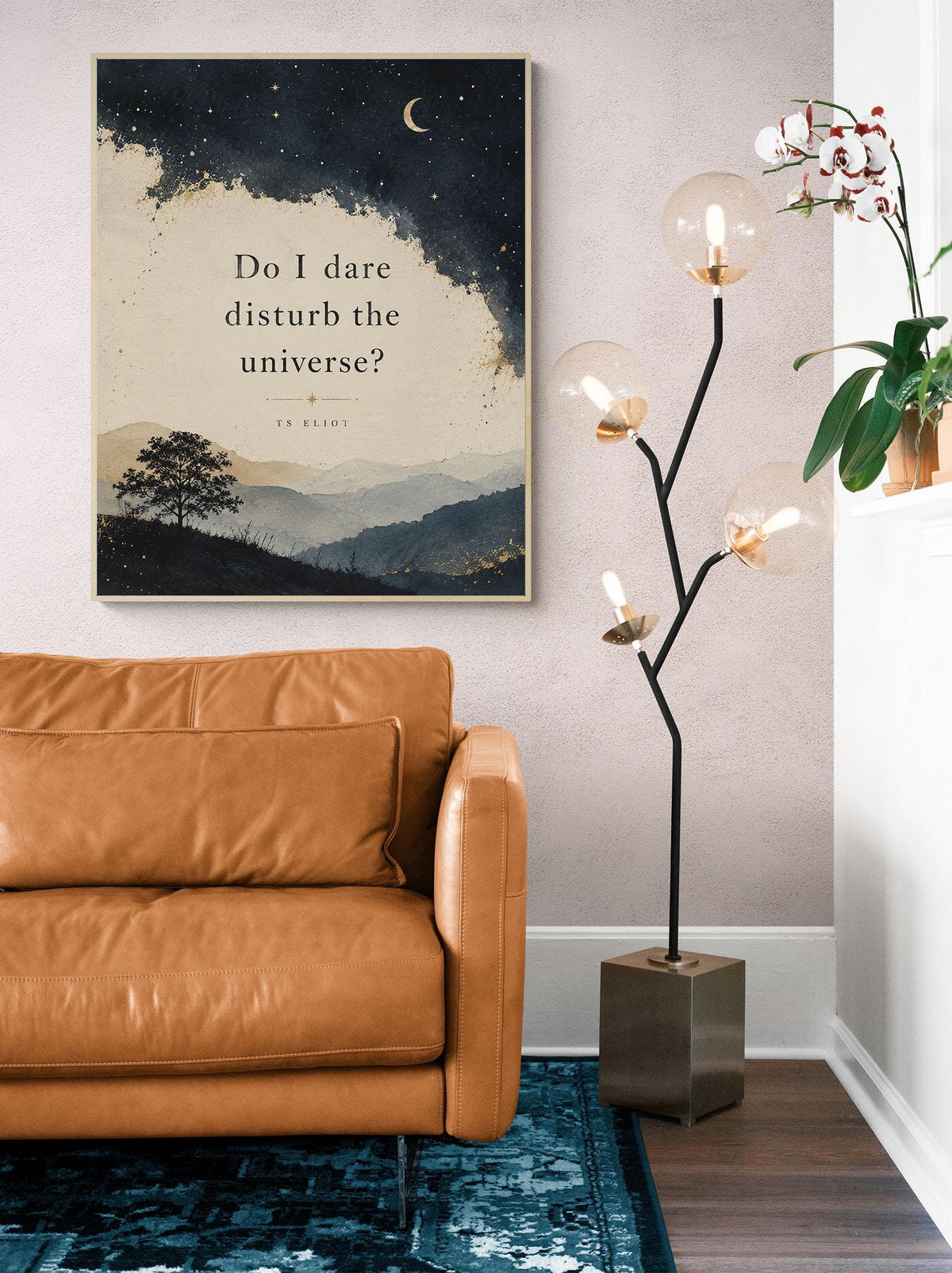 Do I Dare Disturb the Universe Wall Art Print | T.S. Eliot Quote | Literary Wall Art | Living Room | Inspirational Prufrock Home Decor