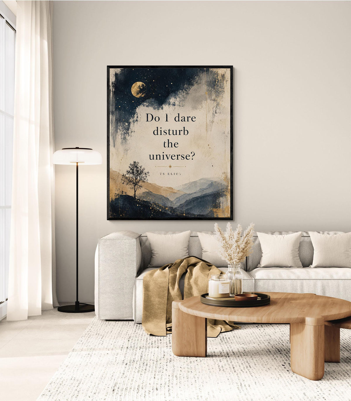 Do I Dare Disturb the Universe Wall Art Print | T.S. Eliot Poetry Quote | Literary Wall Art | Inspirational Prufrock Home Decor