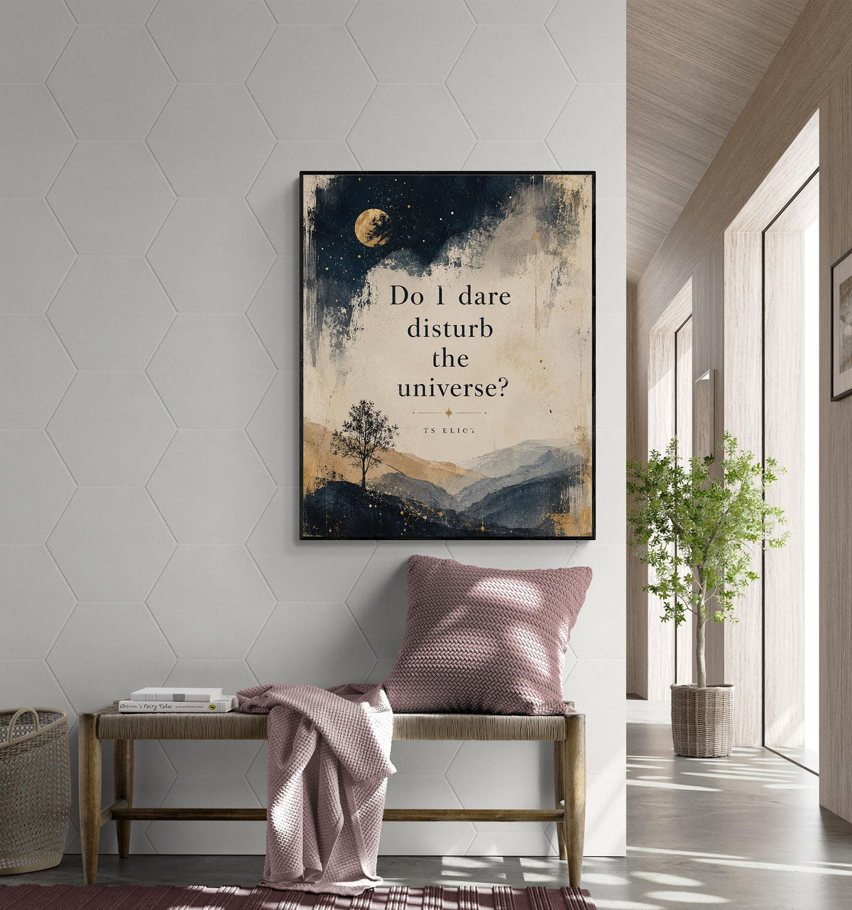 Do I Dare Disturb the Universe Wall Art Print | T.S. Eliot Poetry Quote | Literary Wall Art | Inspirational Prufrock Home Decor