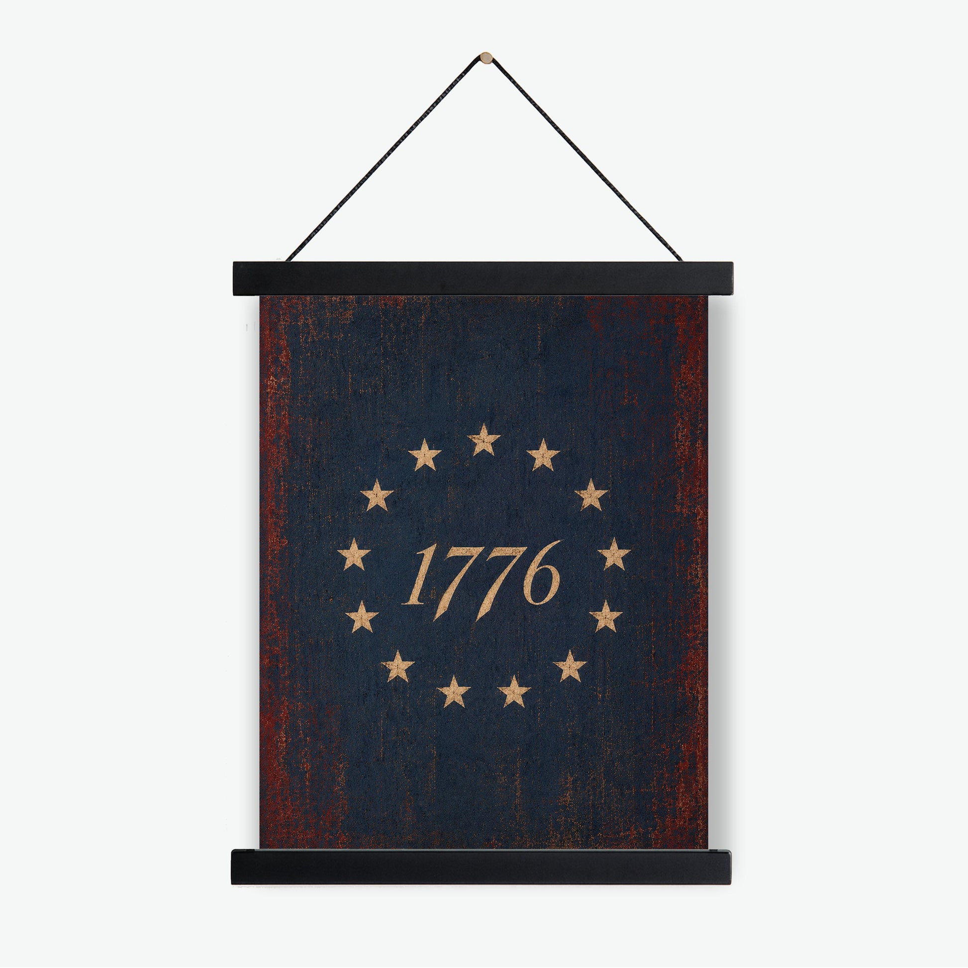1776 Americana Wall Art Print, Betsy Ross Flag Inspired Home Decor, Patriotic Colonial Artwork, Vintage American History Gift