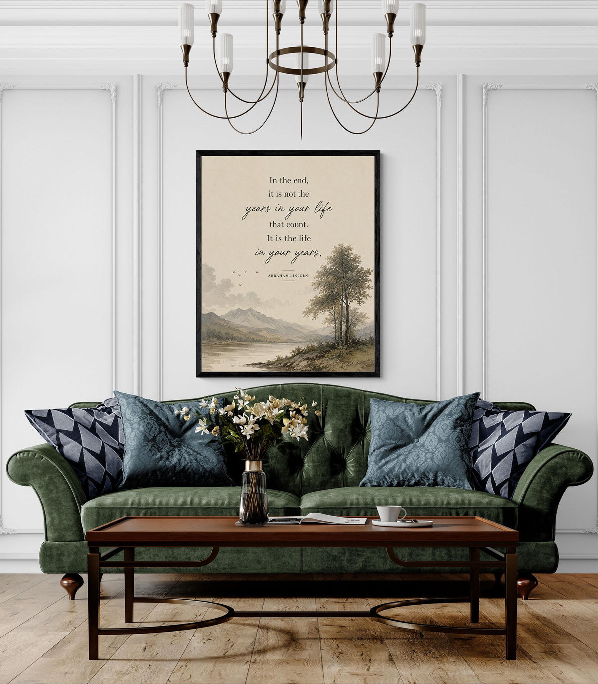 Abraham Lincoln Quote Art Print | In The End | It Is The Life In Your Years | US President | Home Decor | Motivational History Poster