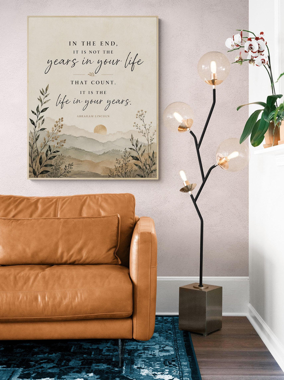 Abraham Lincoln Quote Art Print | In The End | It Is The Life In Your Years | US President Gift | Home Decor | Motivational History Poster