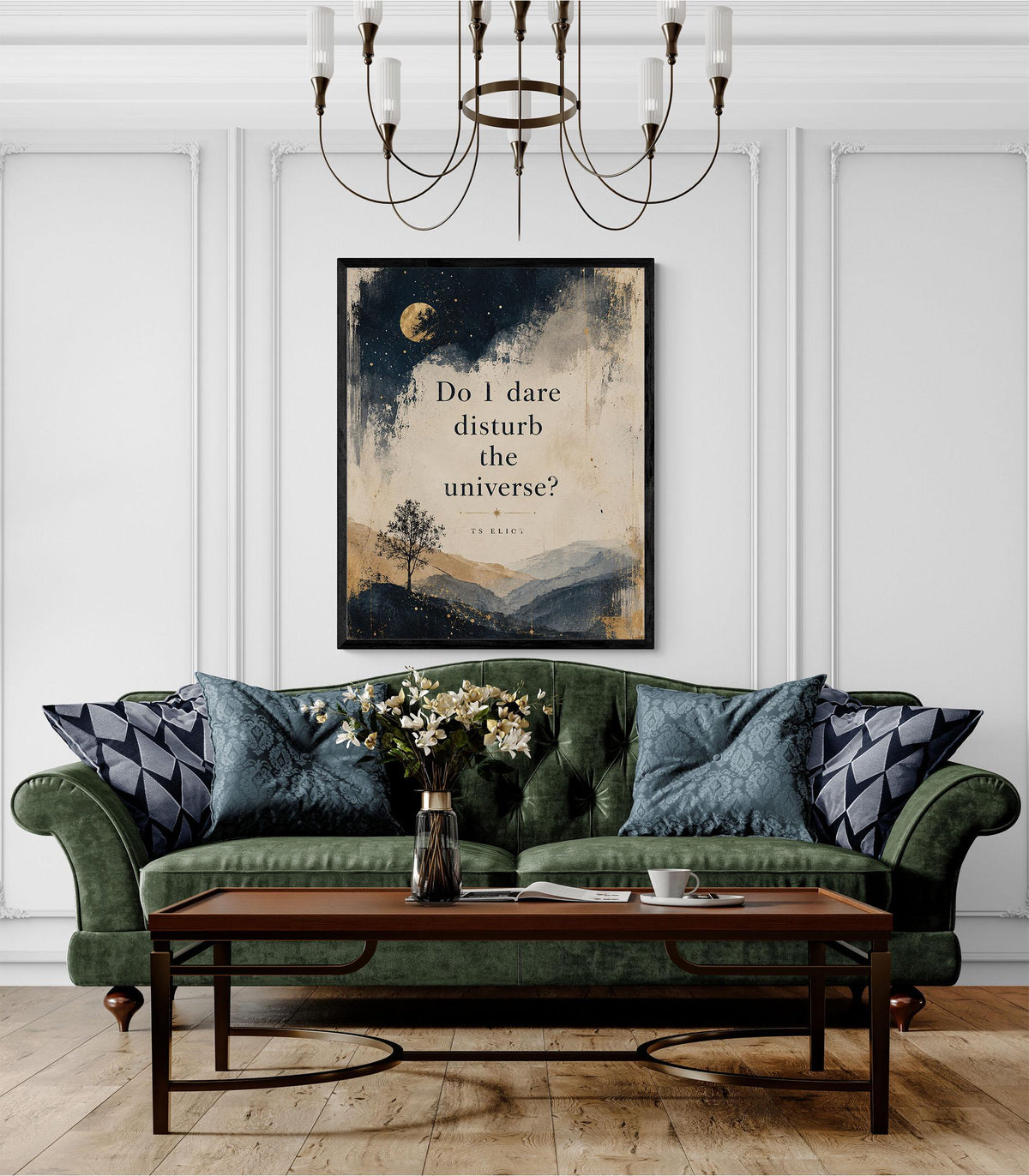 Do I Dare Disturb the Universe Wall Art Print | T.S. Eliot Poetry Quote | Literary Wall Art | Inspirational Prufrock Home Decor