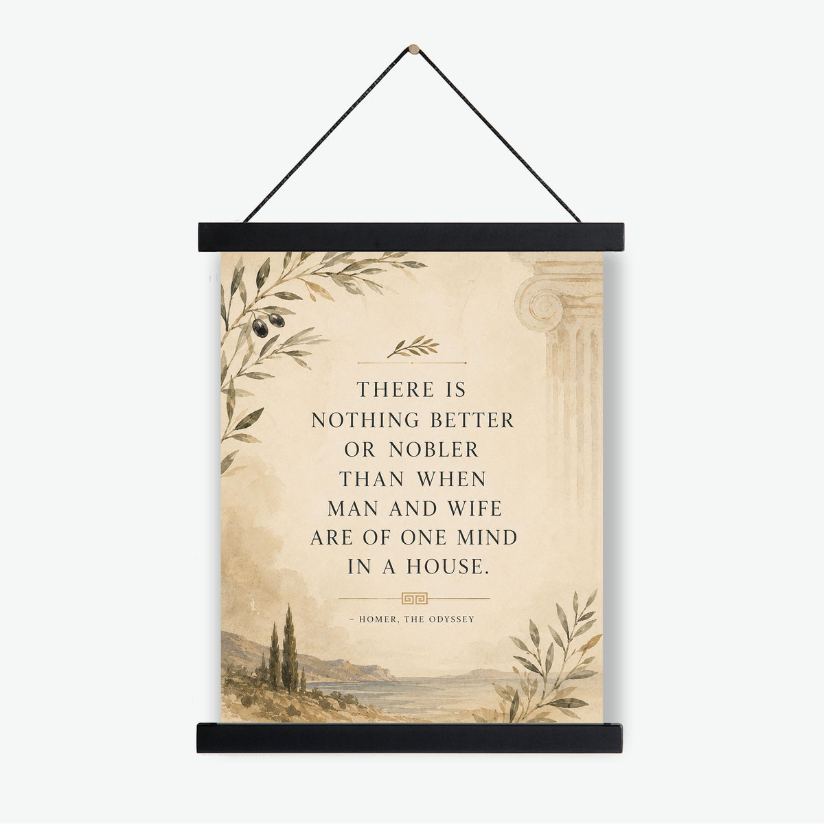Homer Odyssey Wall Art Print | Man and Wife | Classical Literature Marriage Home Decor