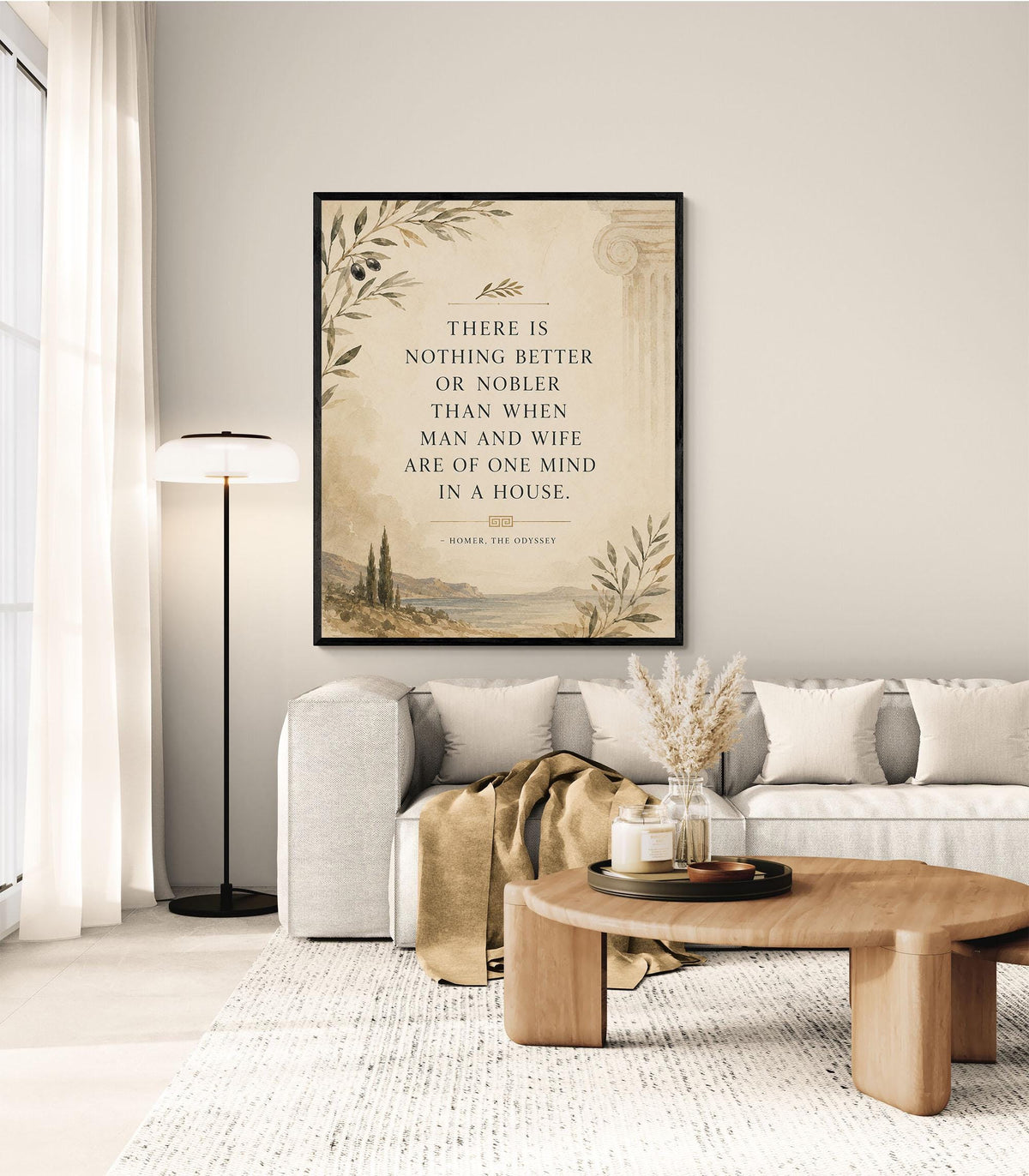 Homer Odyssey Wall Art Print | Man and Wife | Classical Literature Marriage Home Decor