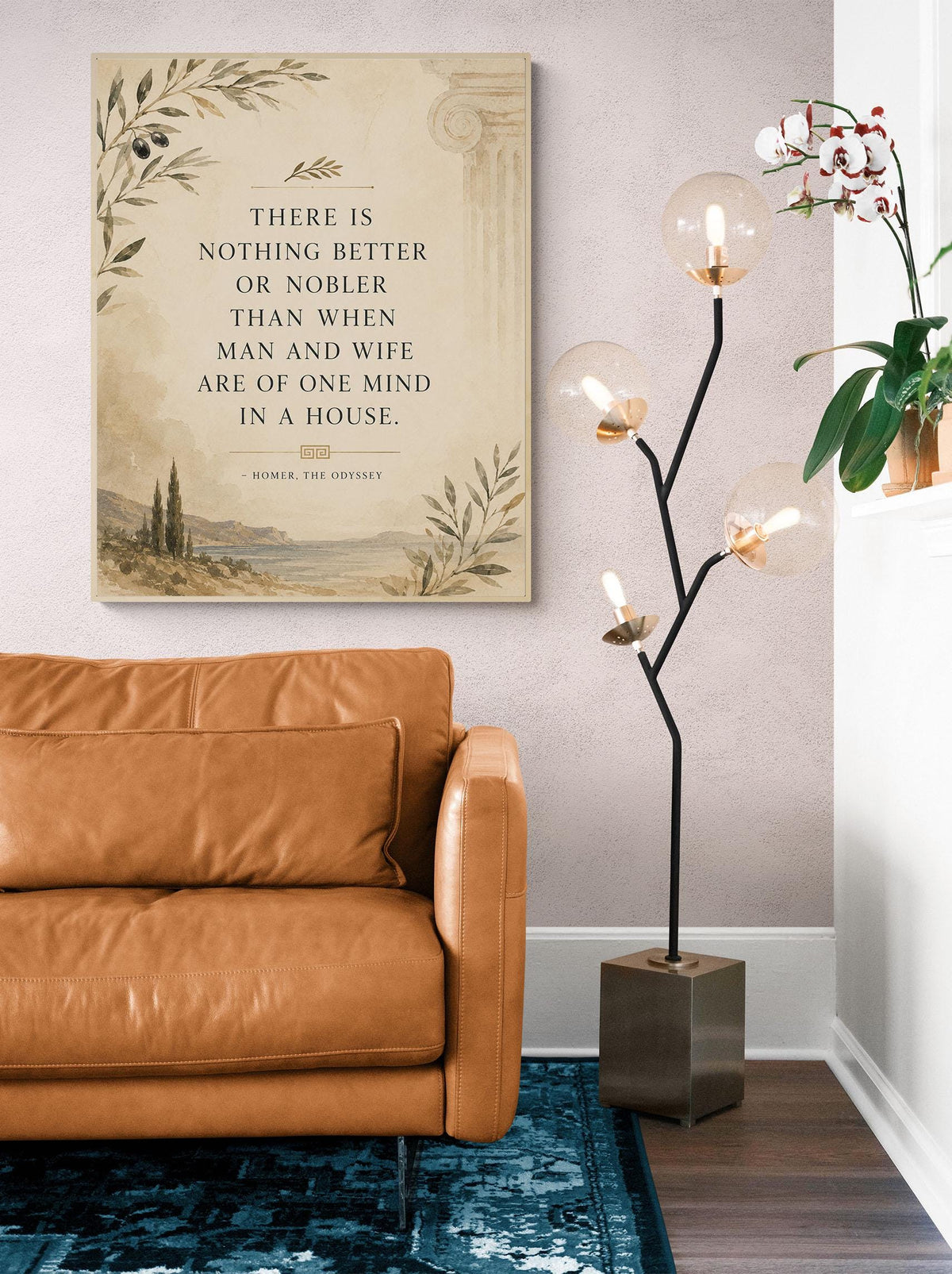 Homer Odyssey Wall Art Print | Man and Wife | Classical Literature Marriage Home Decor