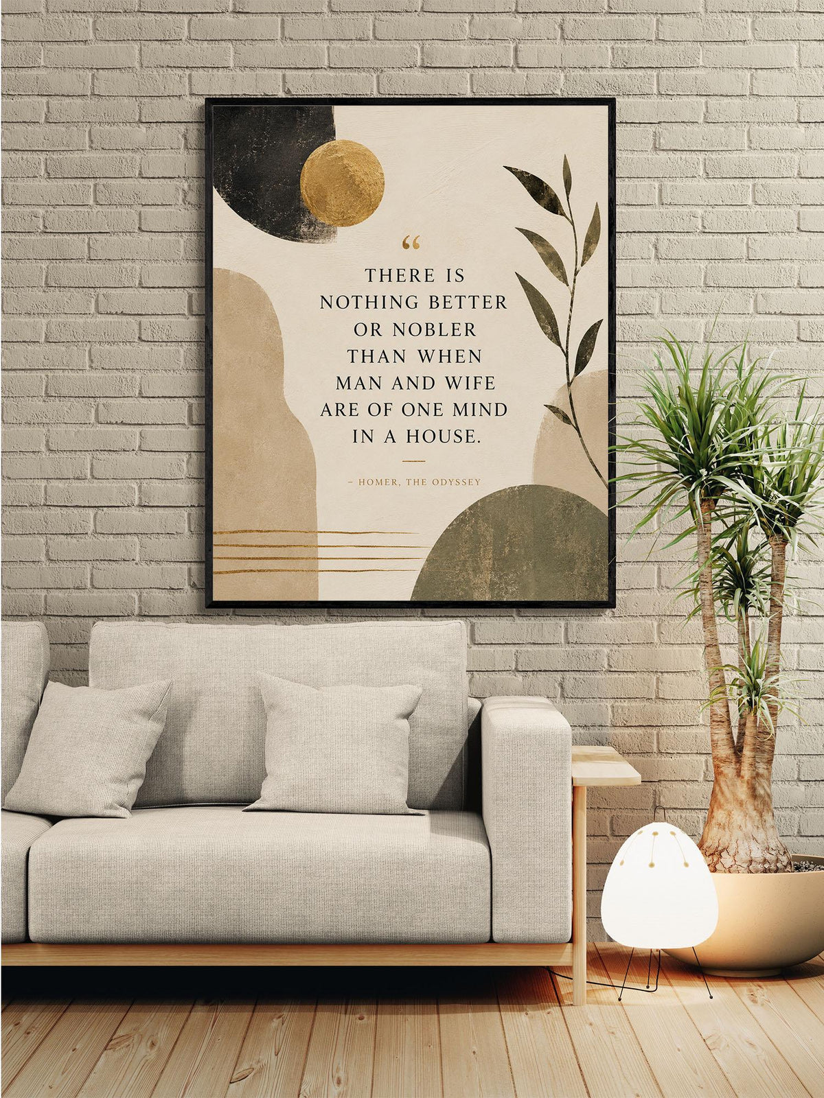 Homer Odyssey Wall Art Print | Husband and Wife | Classical Literature Marriage Home Decor