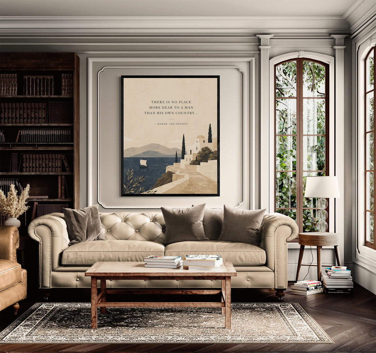 Homer Odyssey Wall Art Print | There Is No Place More Dear | Classical Literature Home Decor