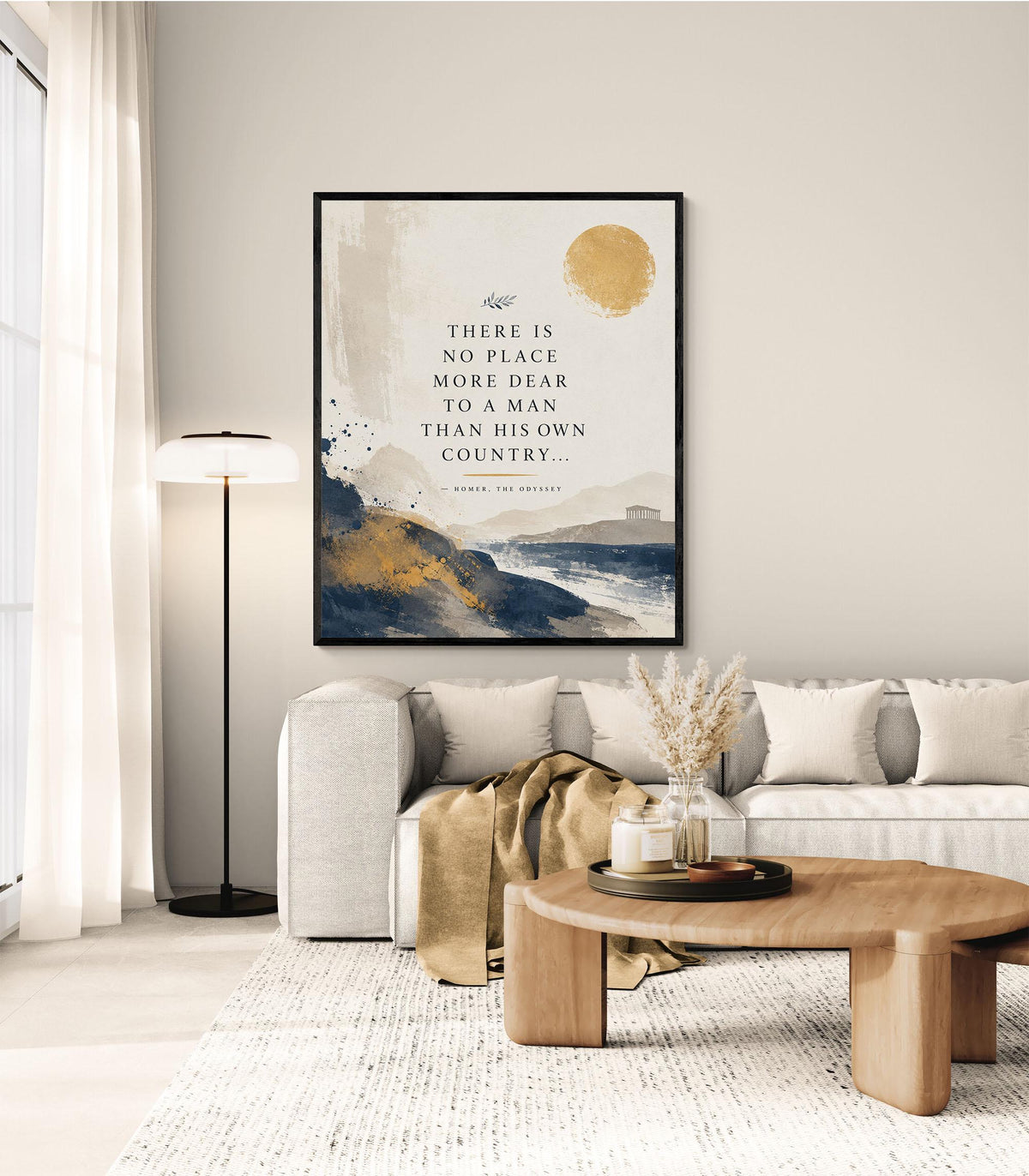 Homer Odyssey Wall Art Print | There Is No Place More Dear | Classical Literature Home Decor