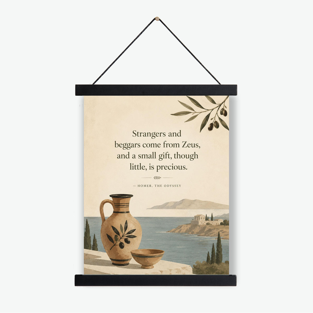 Homer Odyssey Wall Art Print | Strangers and Beggars | Classical Literature Home Decor