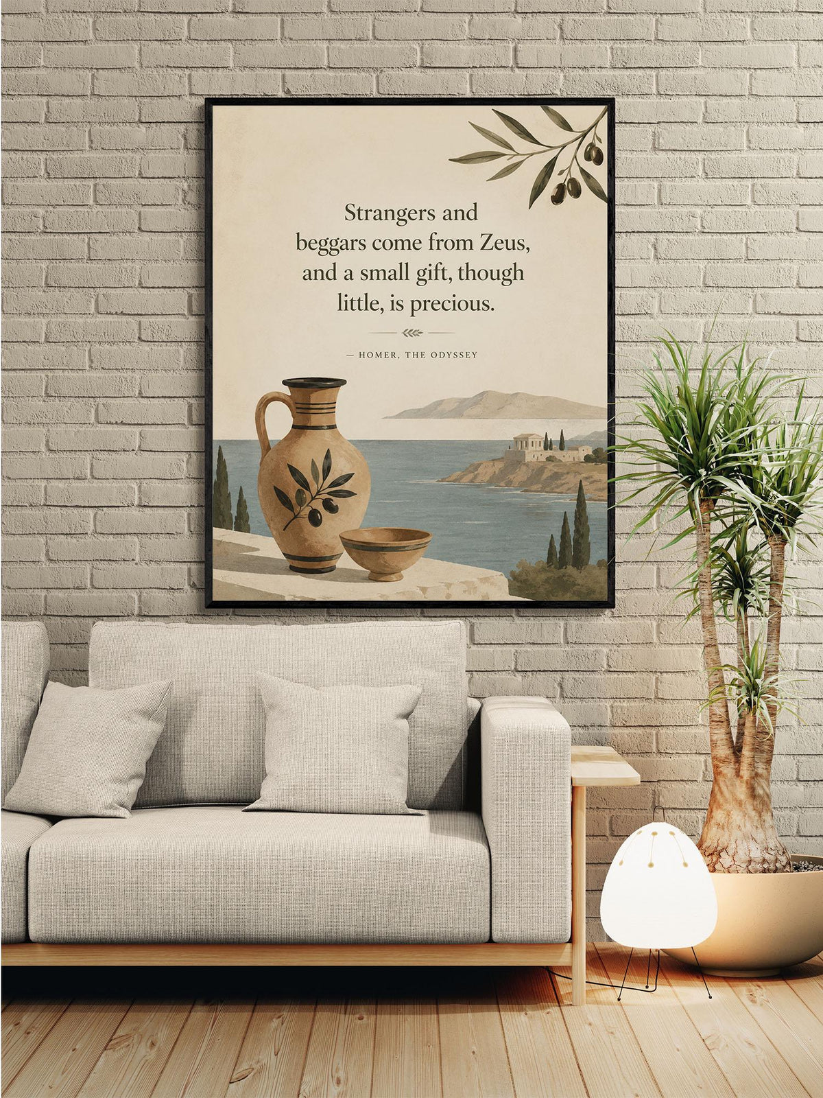 Homer Odyssey Wall Art Print | Strangers and Beggars | Classical Literature Home Decor