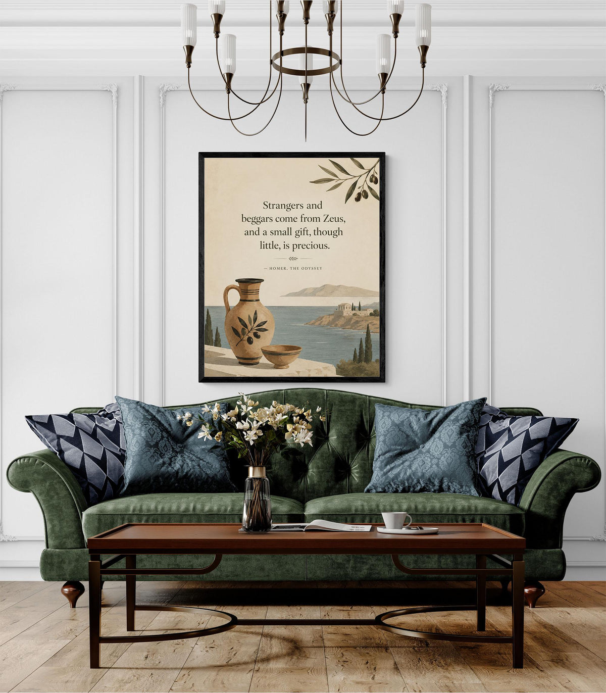 Homer Odyssey Wall Art Print | Strangers and Beggars | Classical Literature Home Decor