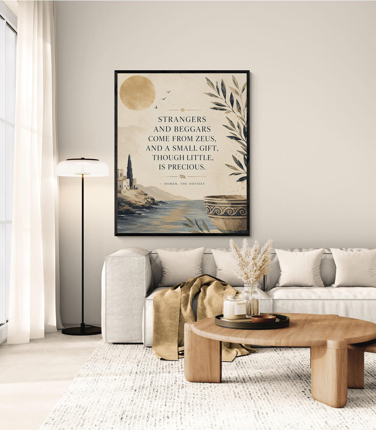 Homer Odyssey Wall Art Print | Strangers and Beggars | Classical Literature| Coastal Home Decor