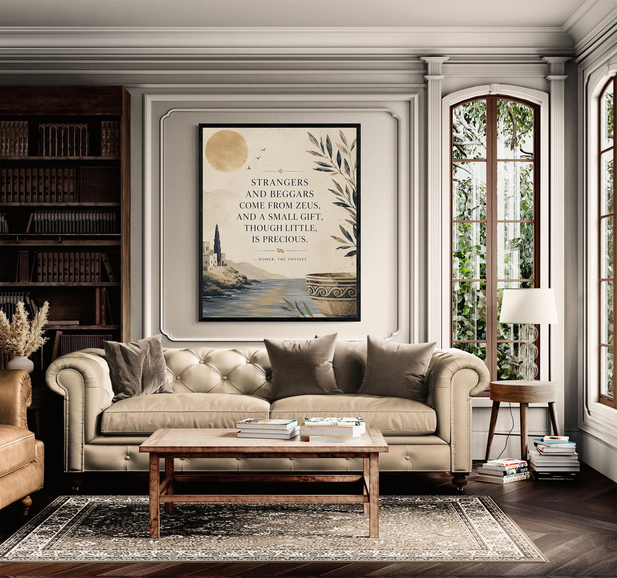 Homer Odyssey Wall Art Print | Strangers and Beggars | Classical Literature| Coastal Home Decor