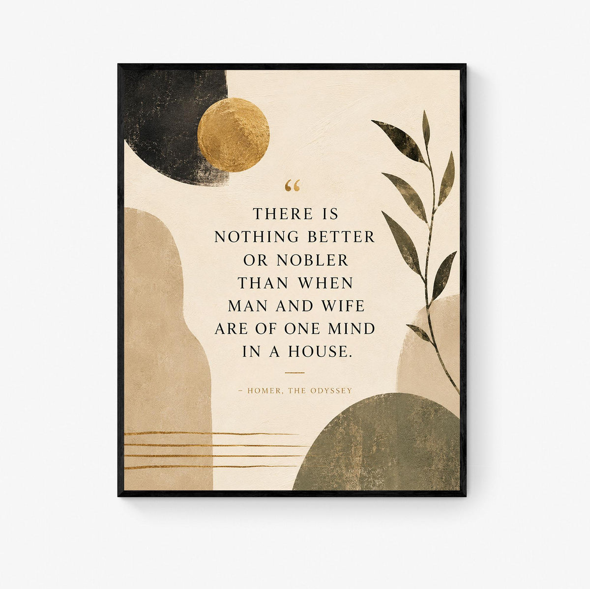 Homer Odyssey Wall Art Print | Husband and Wife | Classical Literature Marriage Home Decor