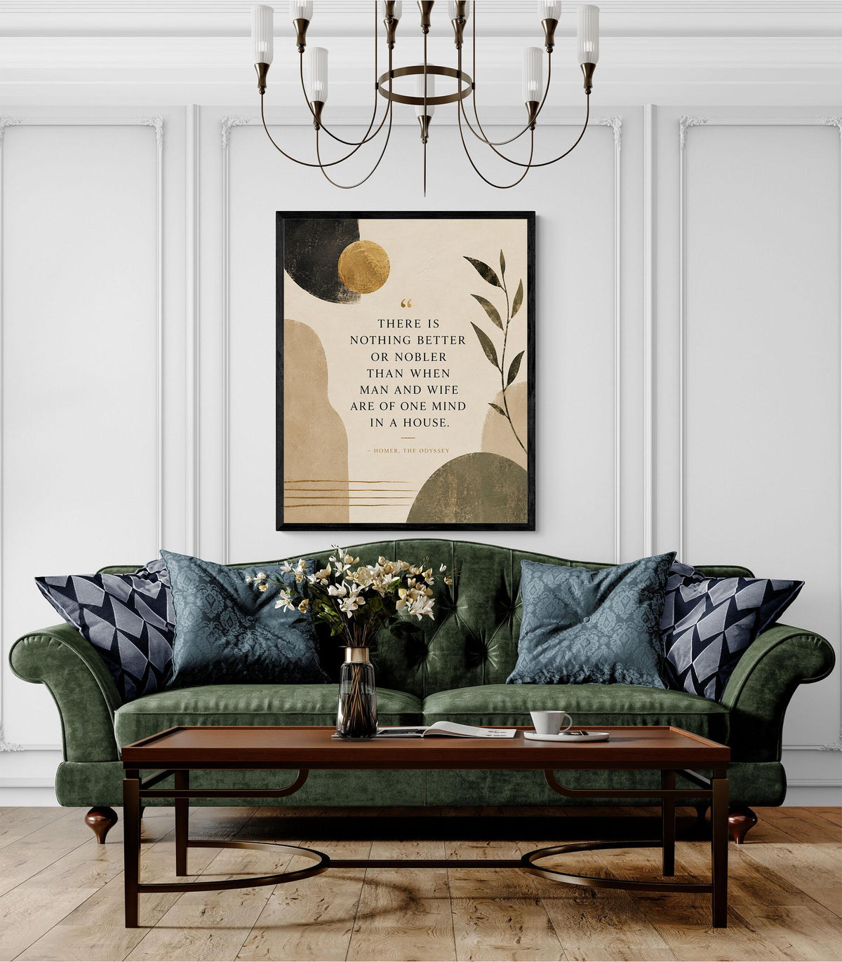 Homer Odyssey Wall Art Print | Husband and Wife | Classical Literature Marriage Home Decor