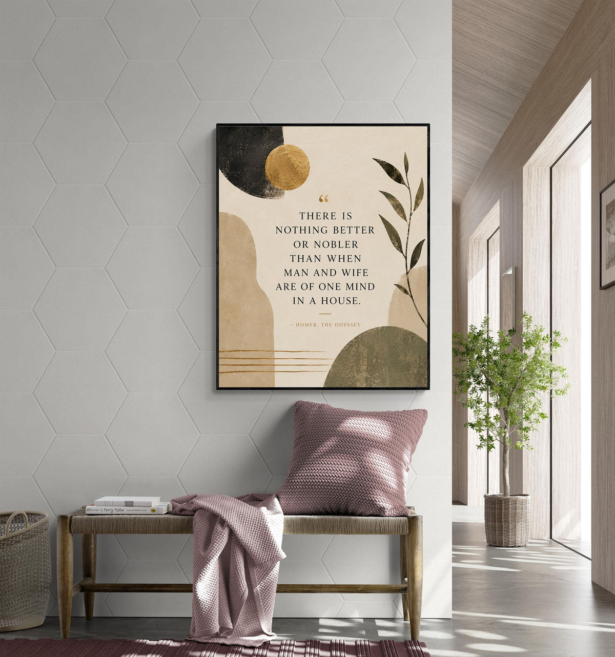 Homer Odyssey Wall Art Print | Husband and Wife | Classical Literature Marriage Home Decor