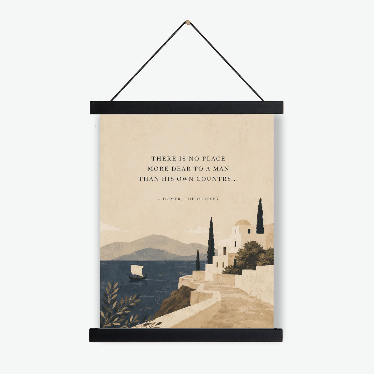 Homer Odyssey Wall Art Print | There Is No Place More Dear | Classical Literature Home Decor