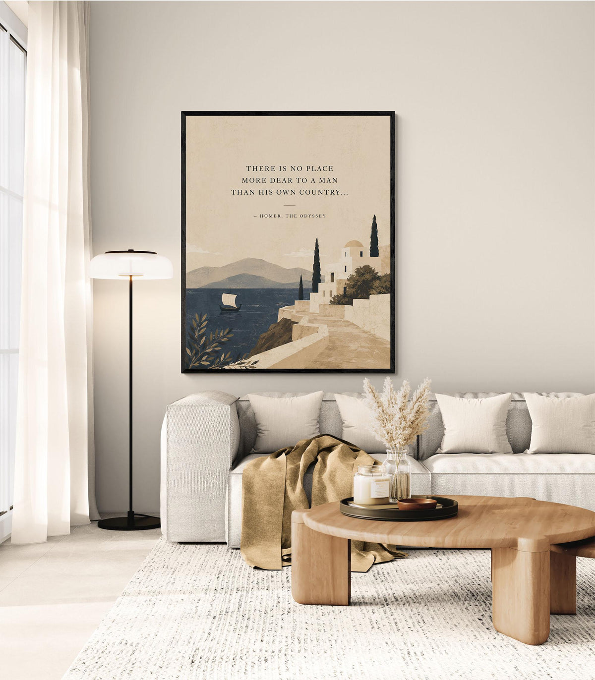Homer Odyssey Wall Art Print | There Is No Place More Dear | Classical Literature Home Decor