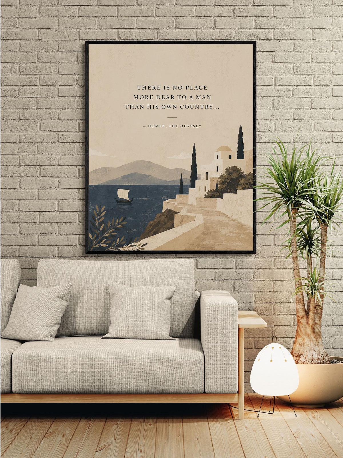 Homer Odyssey Wall Art Print | There Is No Place More Dear | Classical Literature Home Decor