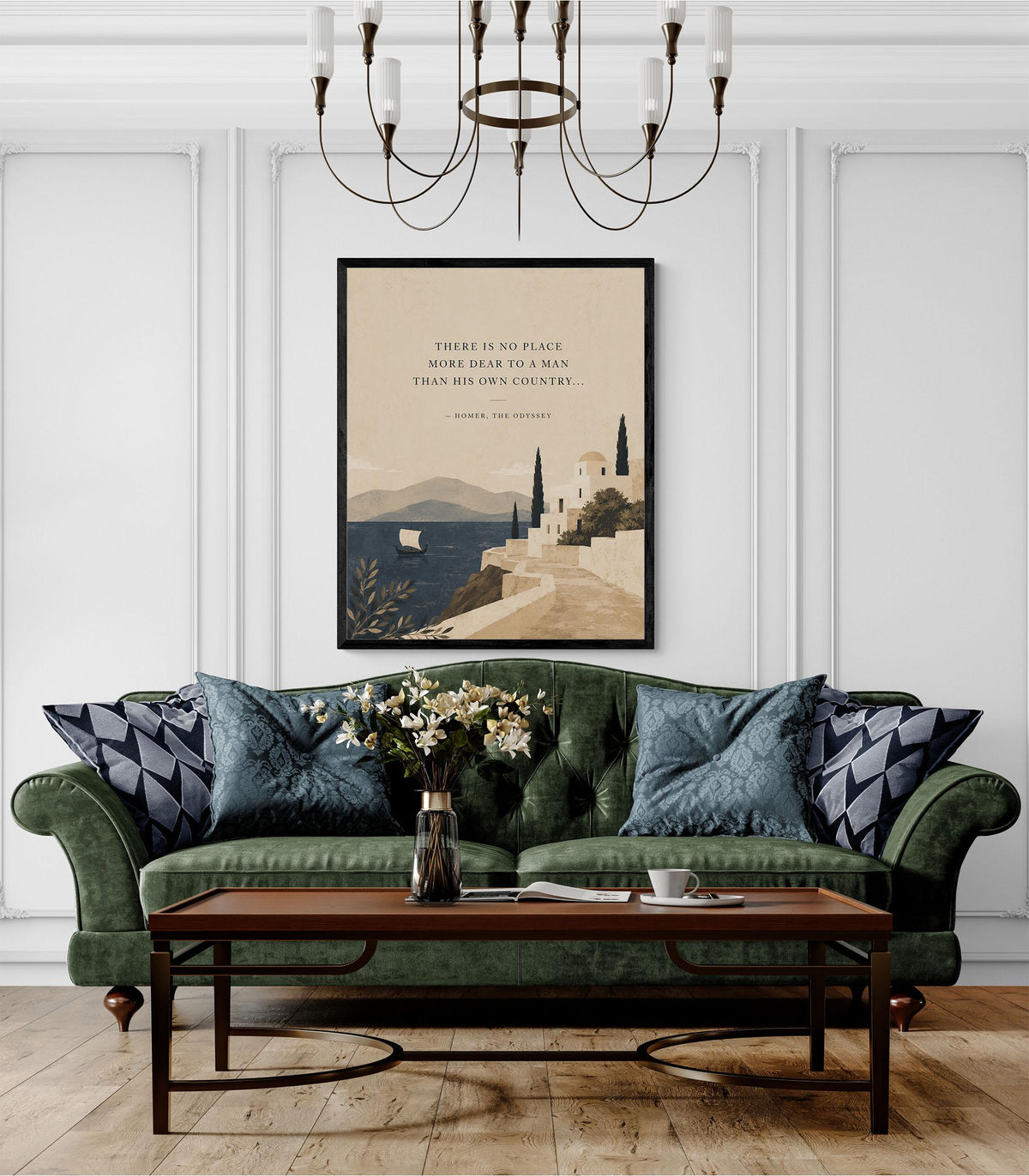 Homer Odyssey Wall Art Print | There Is No Place More Dear | Classical Literature Home Decor