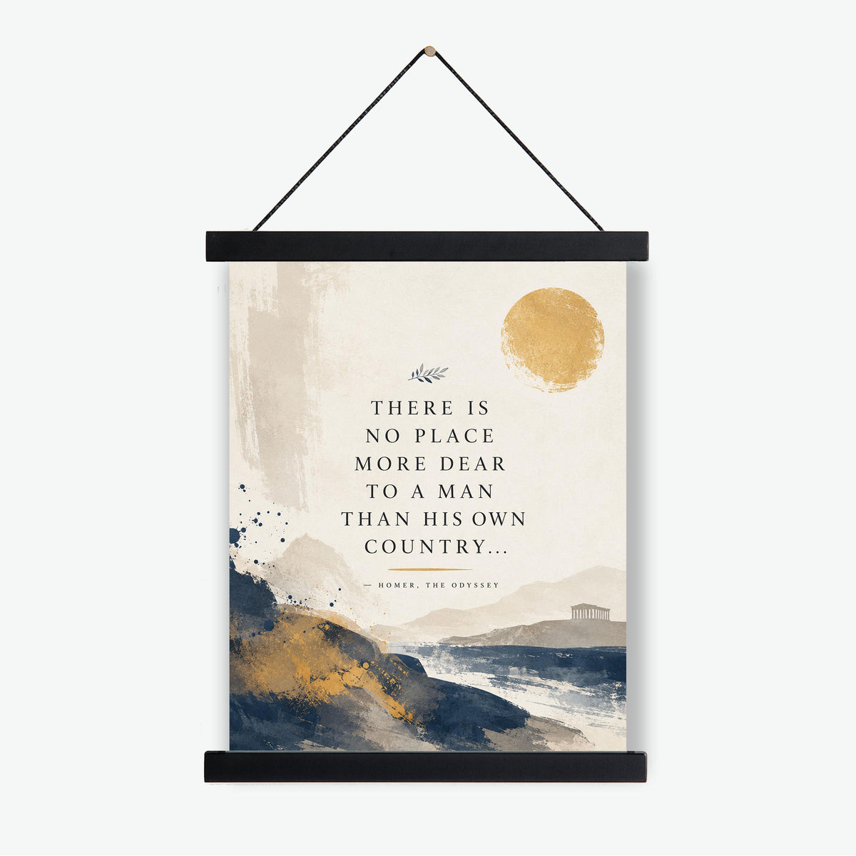 Homer Odyssey Wall Art Print | There Is No Place More Dear | Classical Literature Home Decor