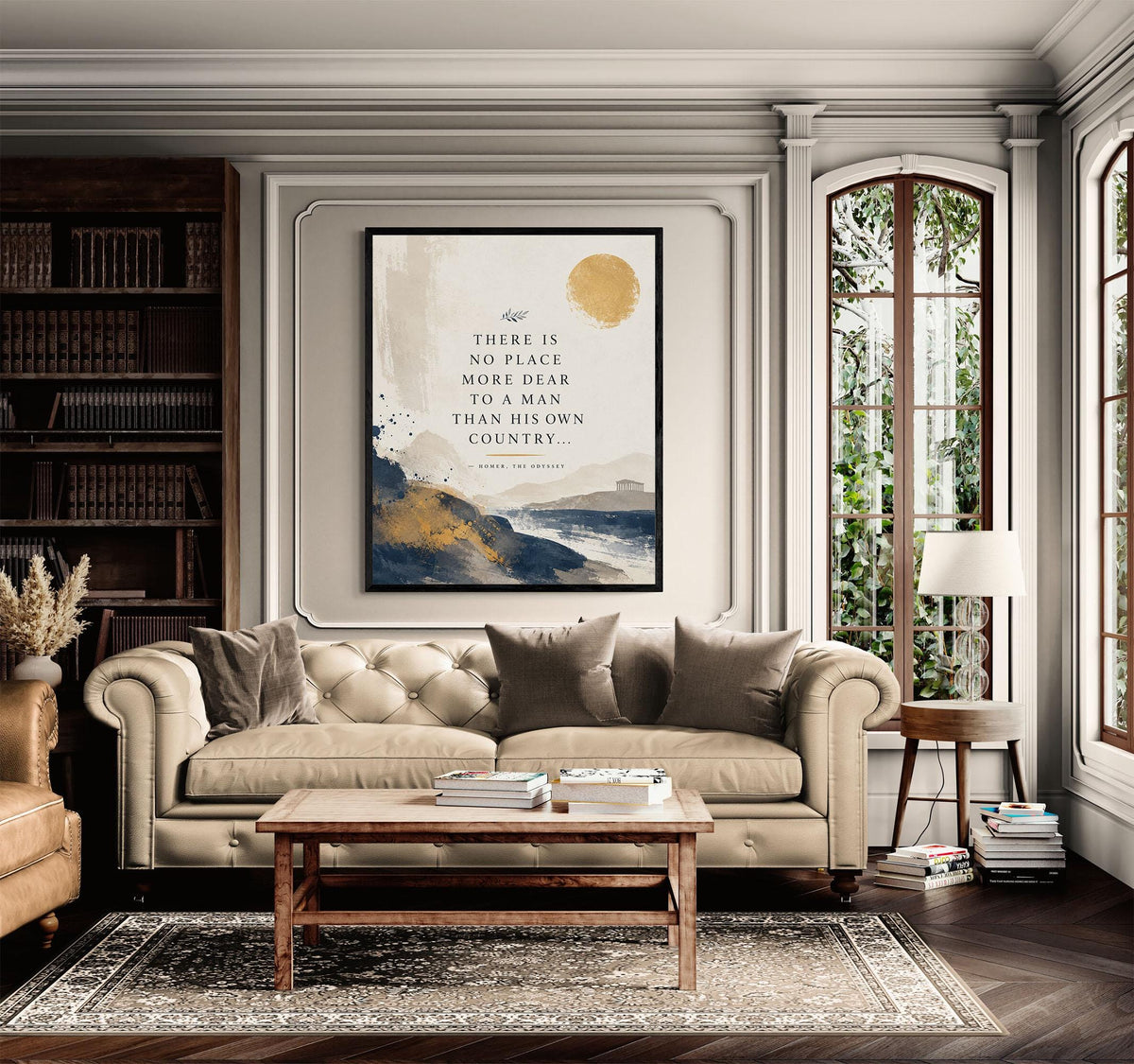 Homer Odyssey Wall Art Print | There Is No Place More Dear | Classical Literature Home Decor
