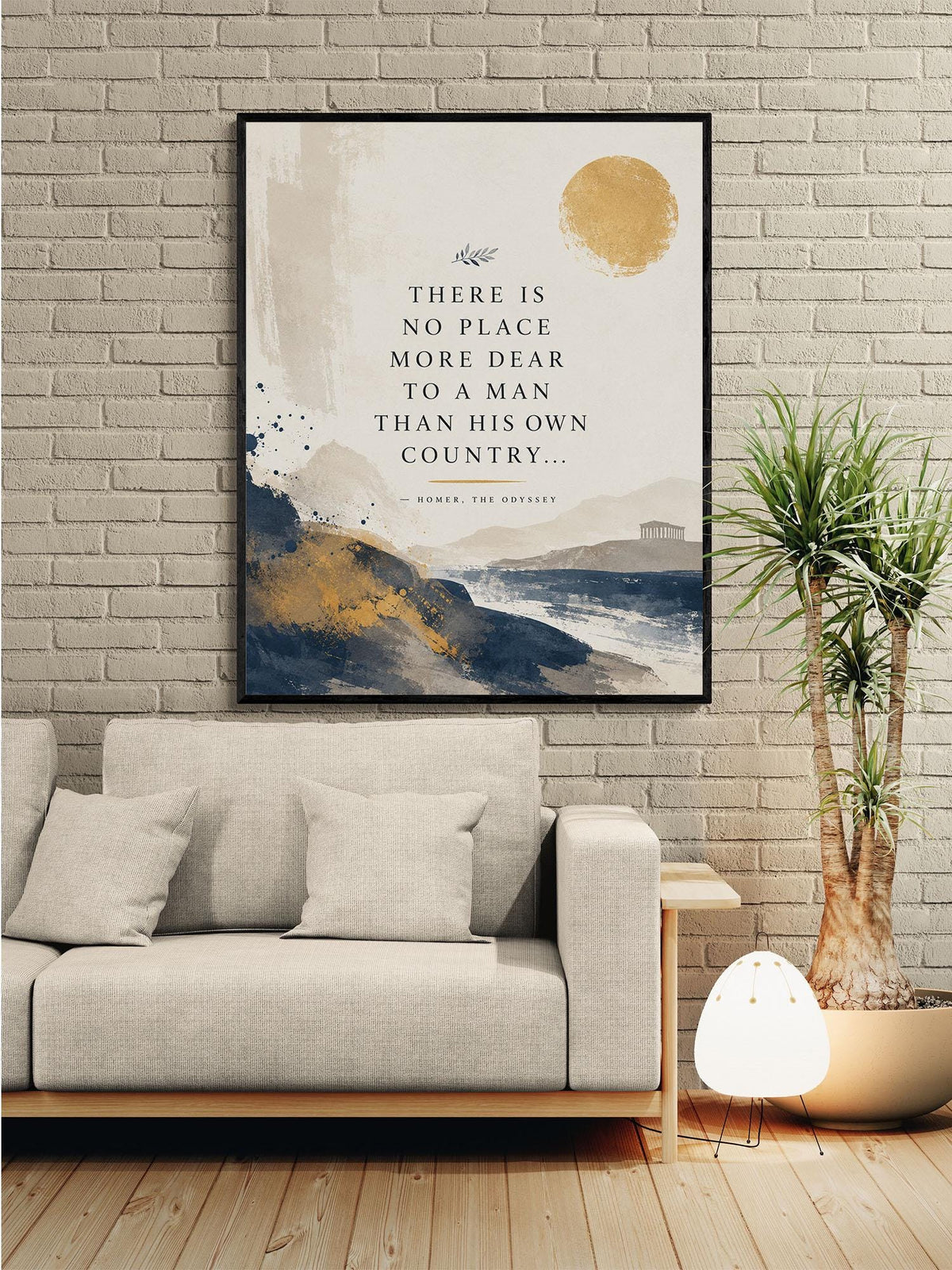 Homer Odyssey Wall Art Print | There Is No Place More Dear | Classical Literature Home Decor