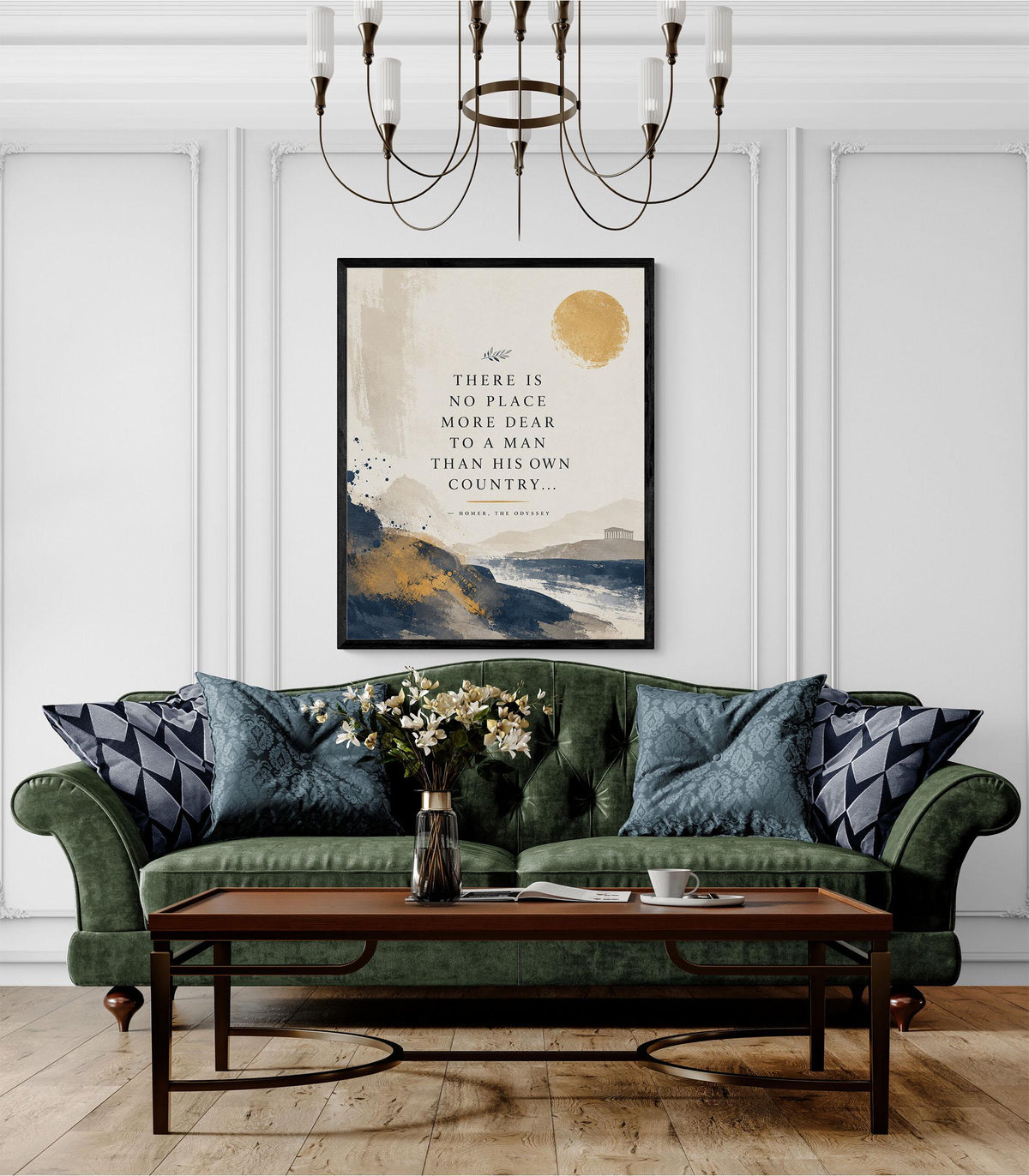 Homer Odyssey Wall Art Print | There Is No Place More Dear | Classical Literature Home Decor