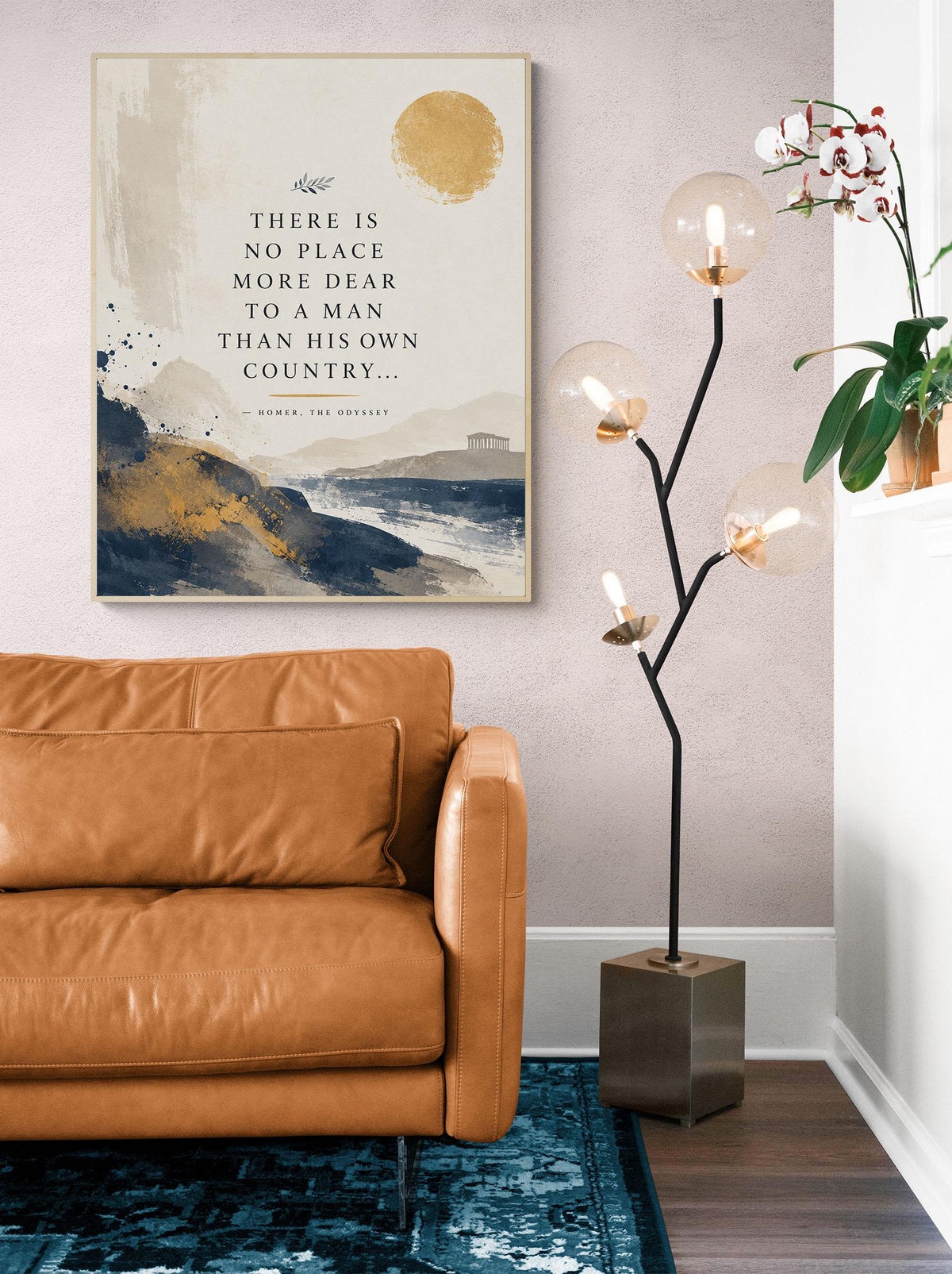 Homer Odyssey Wall Art Print | There Is No Place More Dear | Classical Literature Home Decor
