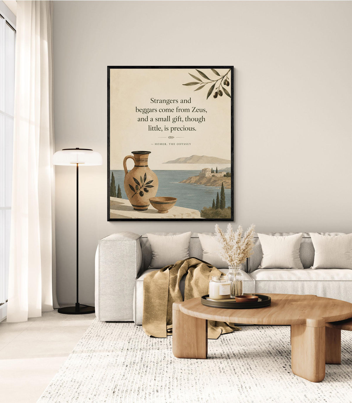 Homer Odyssey Wall Art Print | Strangers and Beggars | Classical Literature Home Decor