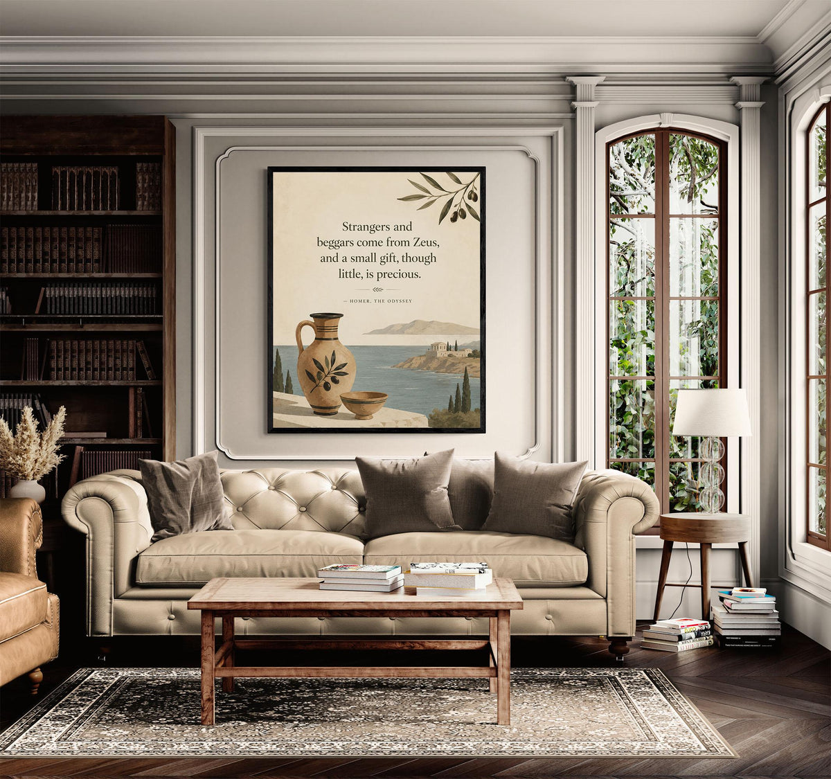 Homer Odyssey Wall Art Print | Strangers and Beggars | Classical Literature Home Decor