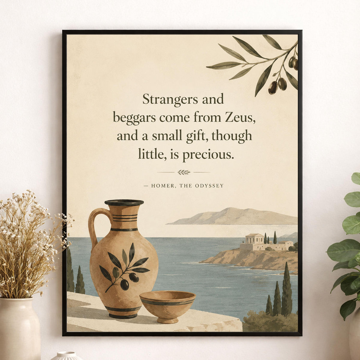 Homer Odyssey Wall Art Print | Strangers and Beggars | Classical Literature Home Decor