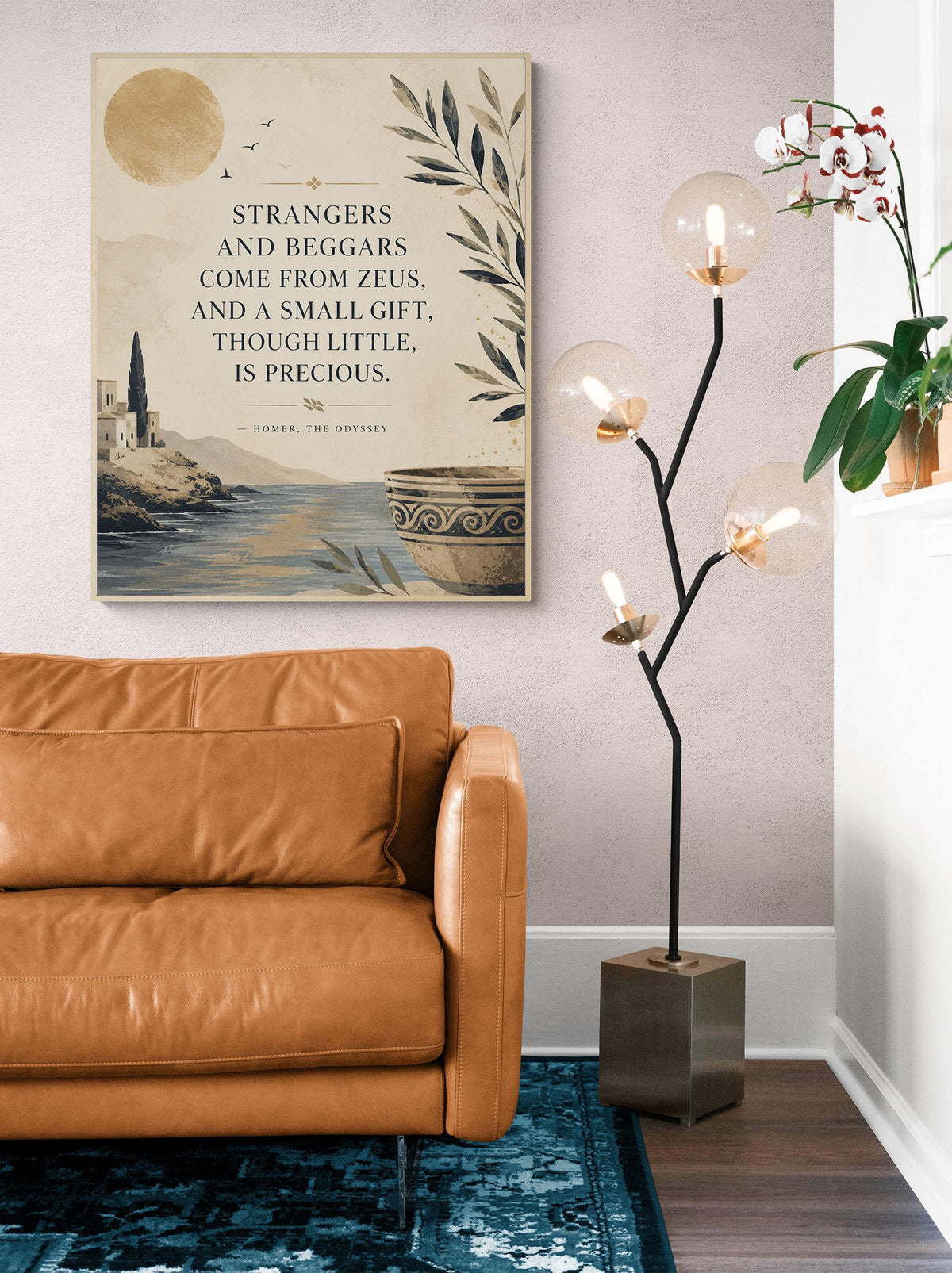 Homer Odyssey Wall Art Print | Strangers and Beggars | Classical Literature| Coastal Home Decor