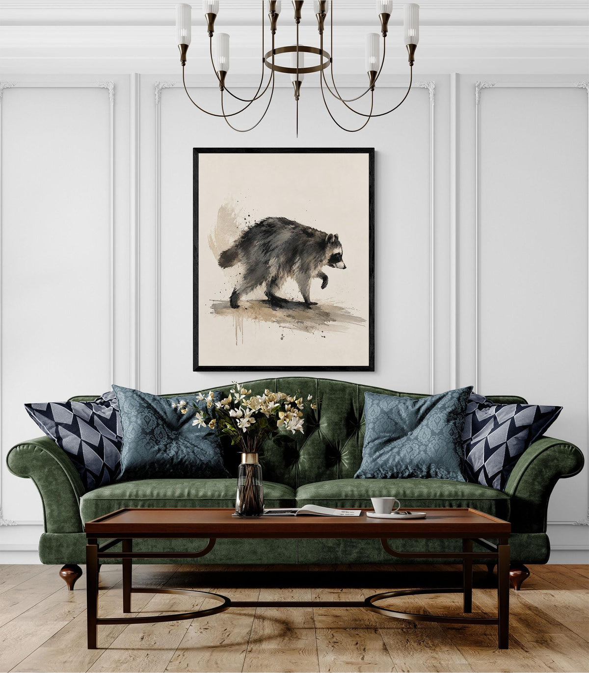 Jimothy Wall Art Print, Raccoon Animal Home Decor, Woodland Artwork, Gift