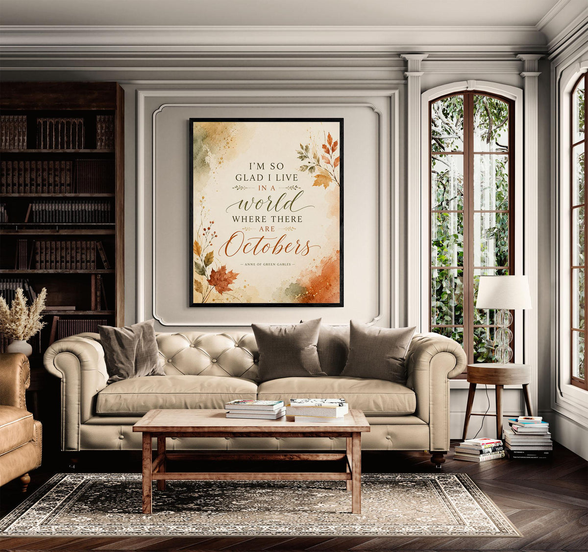 Anne of Green Gables Art Print | Autumn Octobers | Literature Quote | Thanksgiving Home Decor