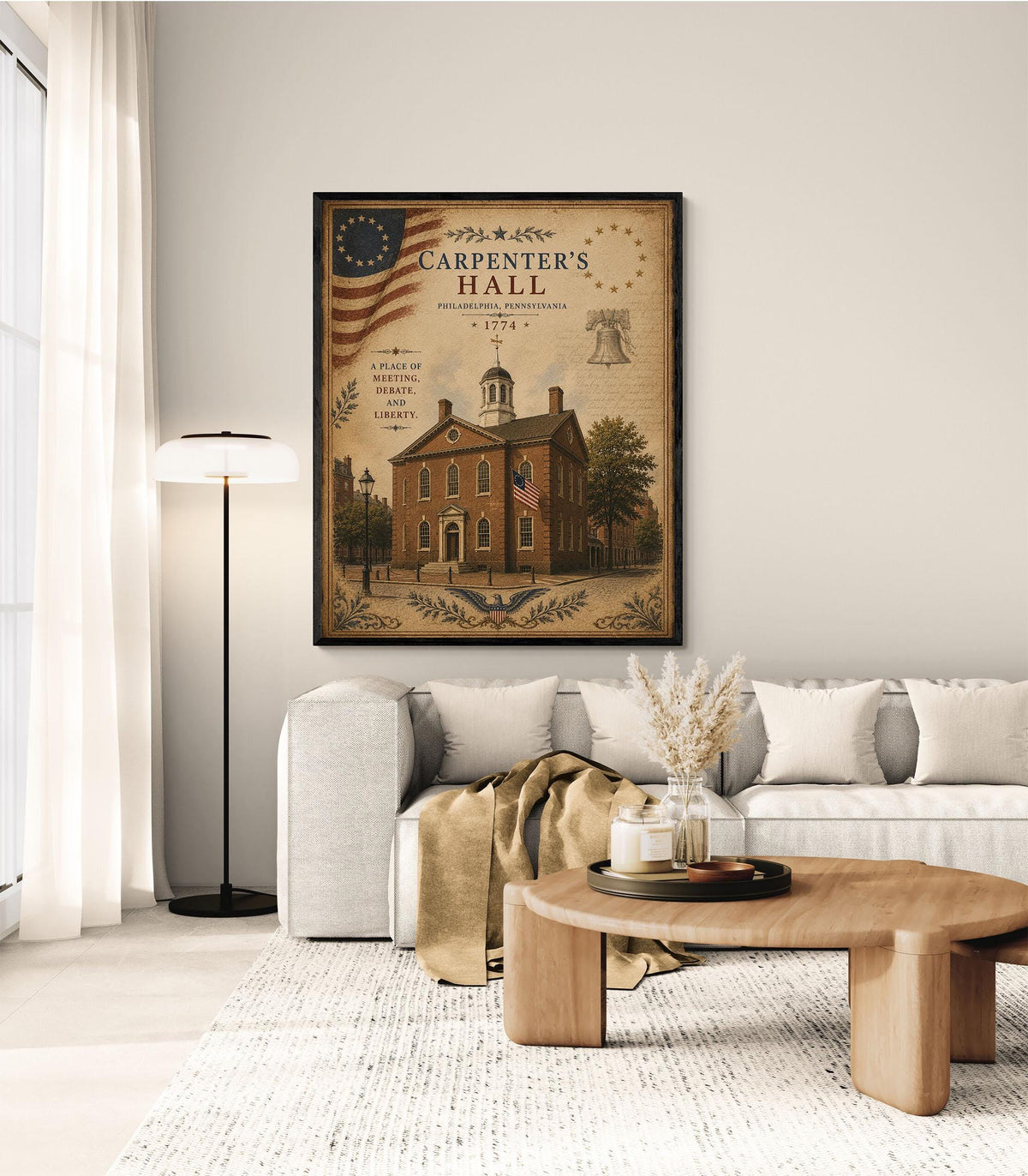 Benjamin Franklin Join or Die Wall Art Print | History Civics Classroom | Patriotic Home Decor