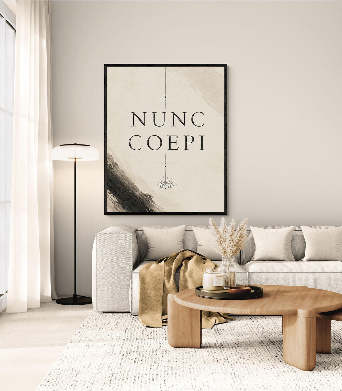 Nunc Coepi Wall Art Print, Latin Quote, Classical Motivation Home Decor