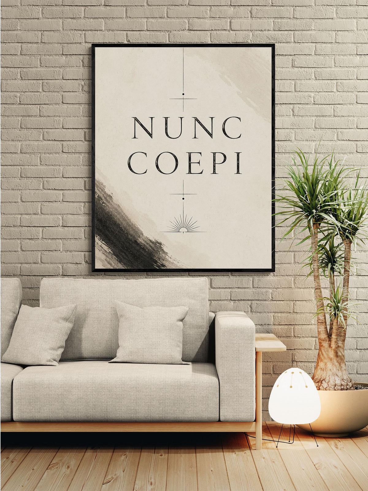 Nunc Coepi Wall Art Print, Latin Quote, Classical Motivation Home Decor