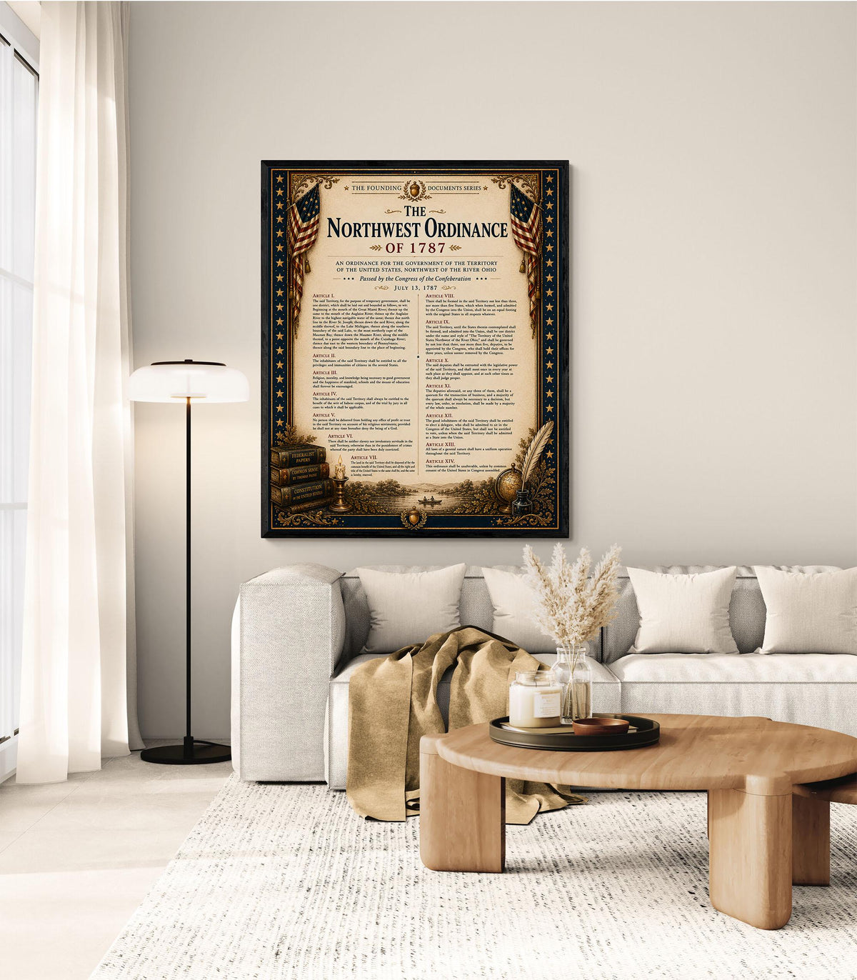 Articles of Confederation Wall Art Print | Historical Americana | Vintage History Home Decor