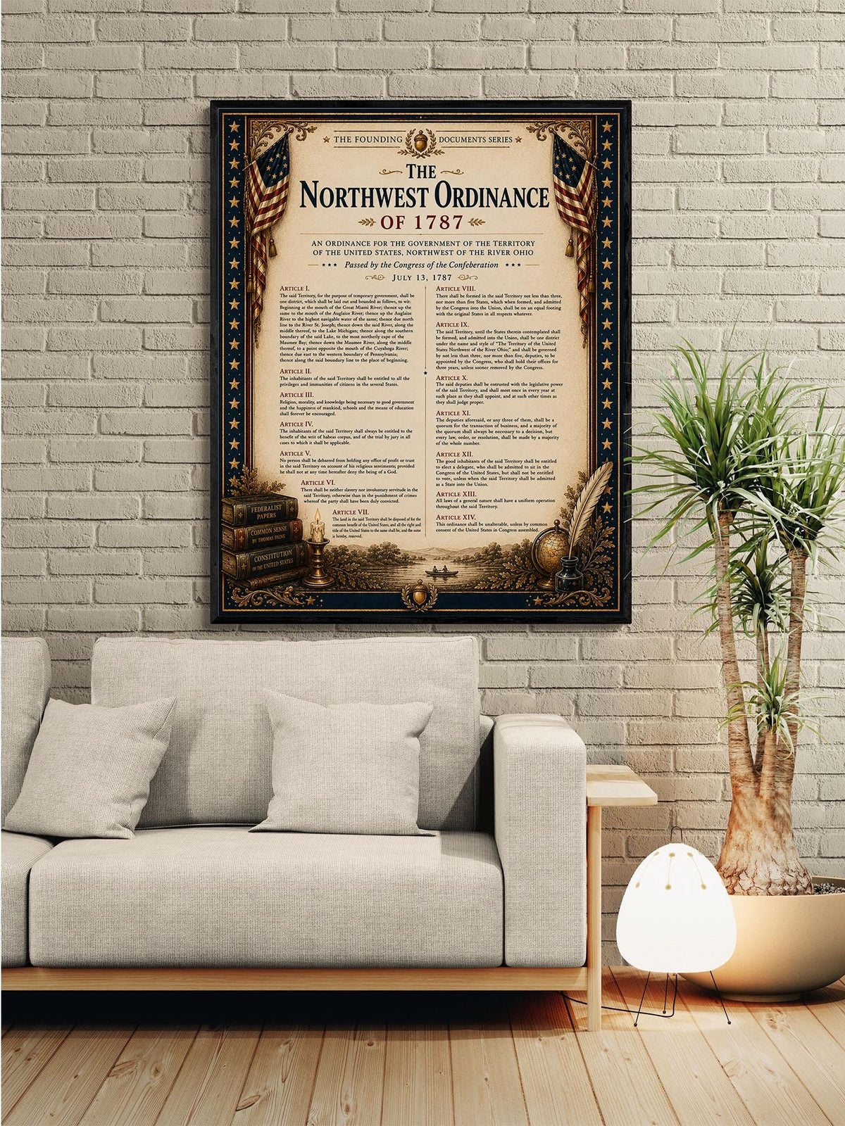 Articles of Confederation Wall Art Print | Historical Americana | Vintage History Home Decor