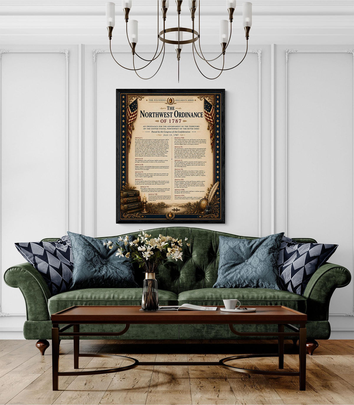 Articles of Confederation Wall Art Print | Historical Americana | Vintage History Home Decor