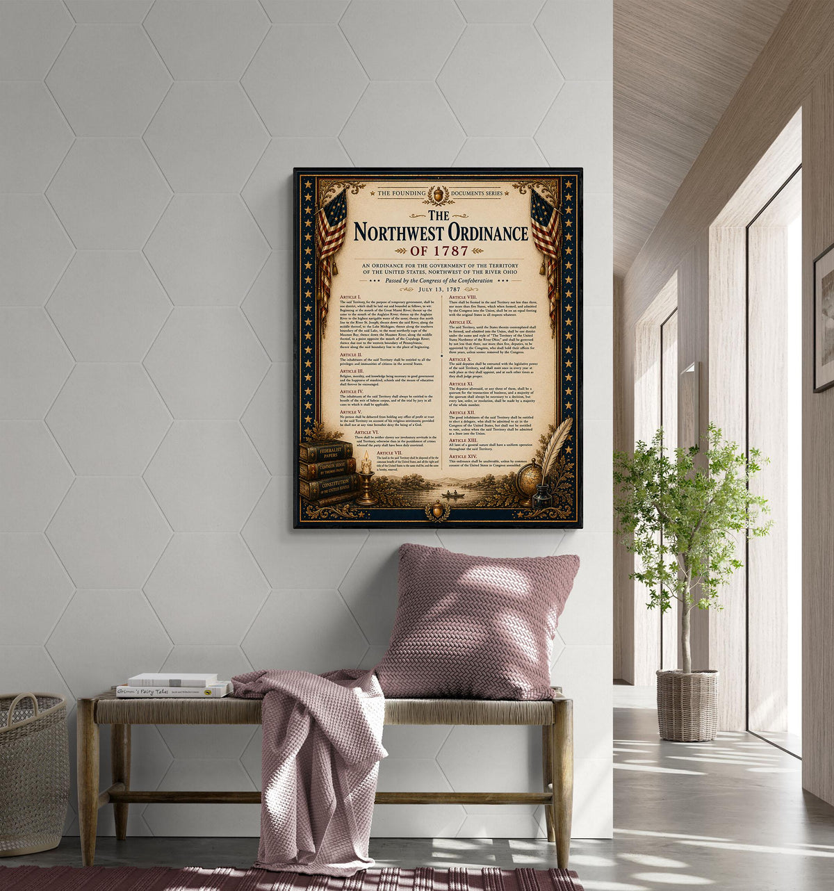 Articles of Confederation Wall Art Print | Historical Americana | Vintage History Home Decor