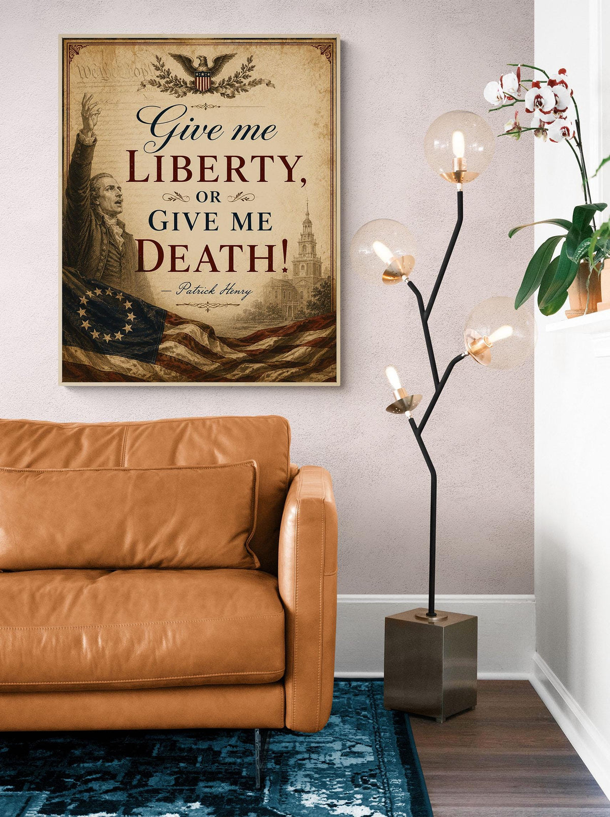 Give Me Liberty Wall Art Print | Patrick Henry | American Revolution | History | Vintage Patriotic Home Decor