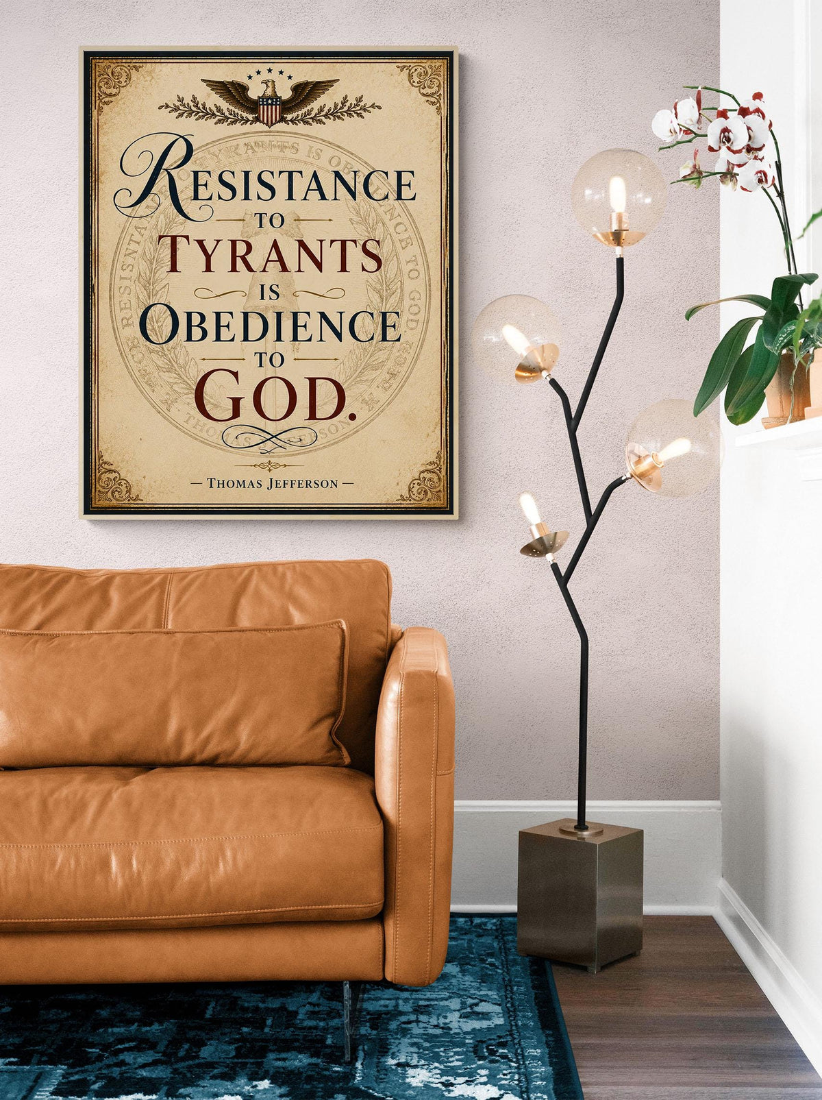 Resistance To Tyrants Art Print | Thomas Jefferson Quote | History | American President | USA Home Decor