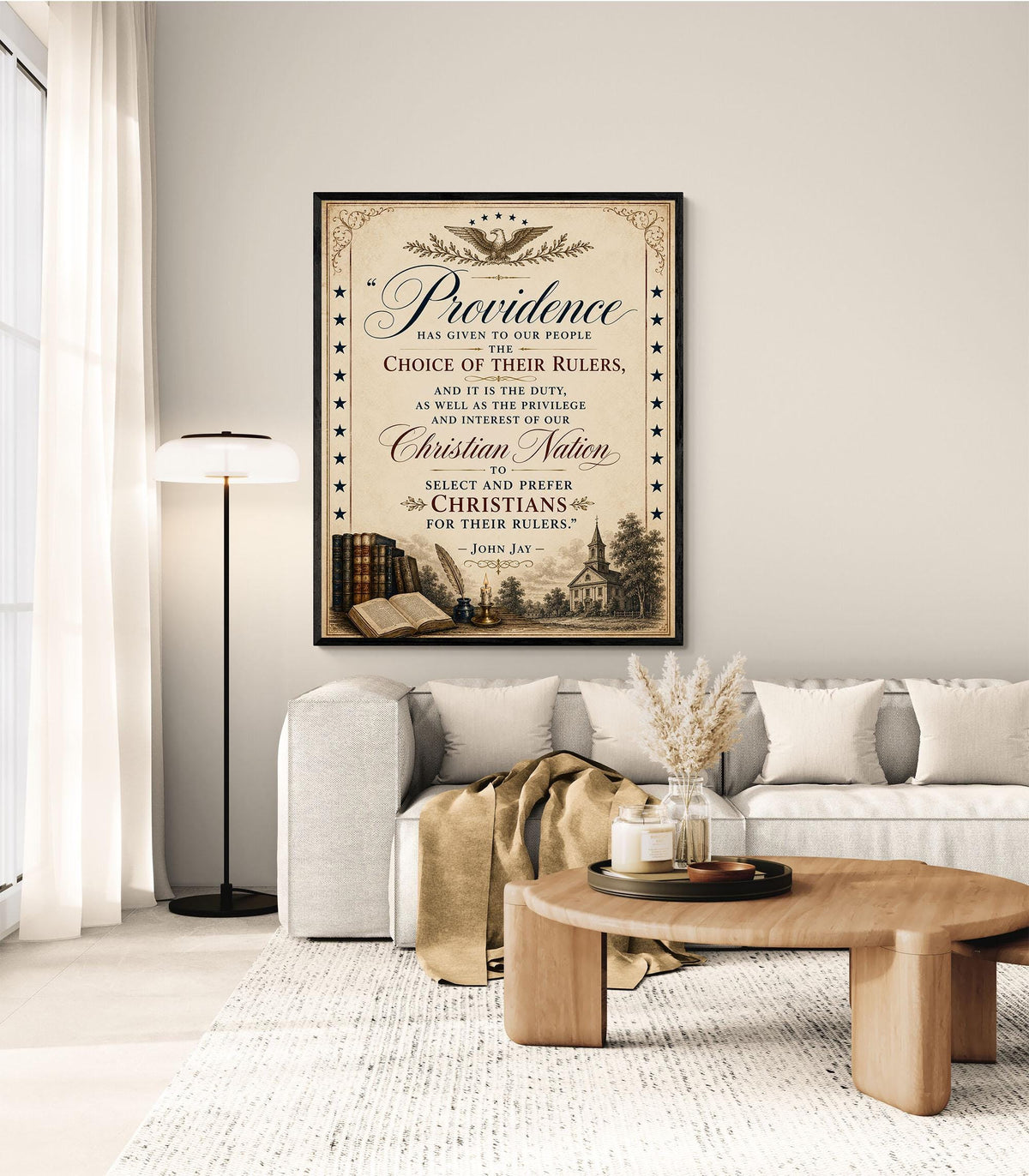 Choice Of Their Rulers Art Print | John Jay Quote | American History | USA Home Decor